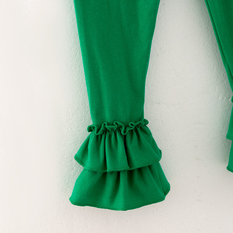 (In Stock)Girls Christmas Applique Outfit Set