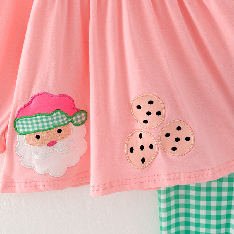 (In Stock)Girls Christmas Applique Outfit Set