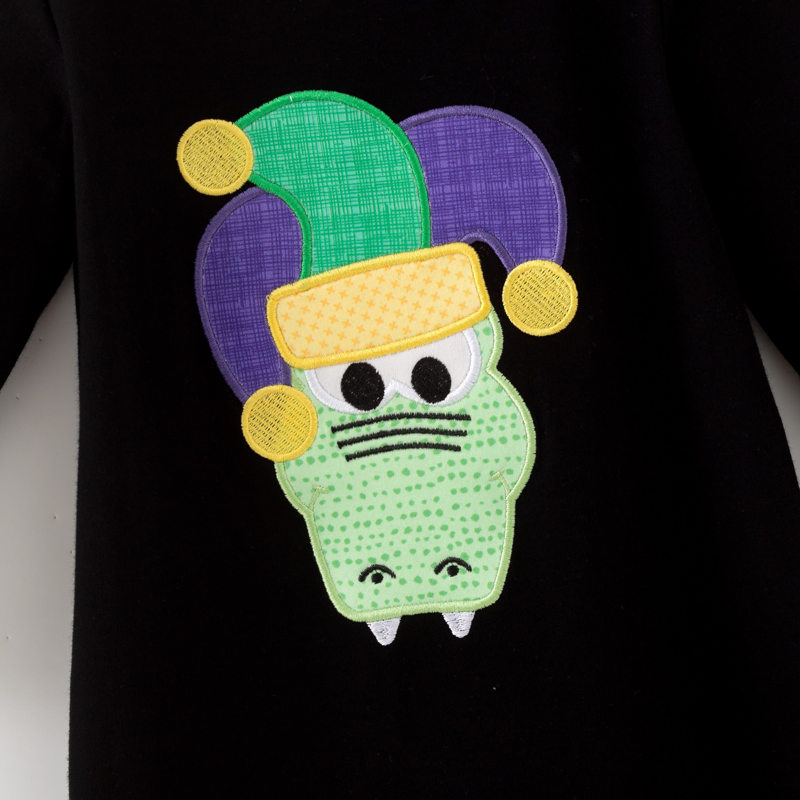 (In Stock)Toddler Boys Mardi Gras Applique Cotton Romper