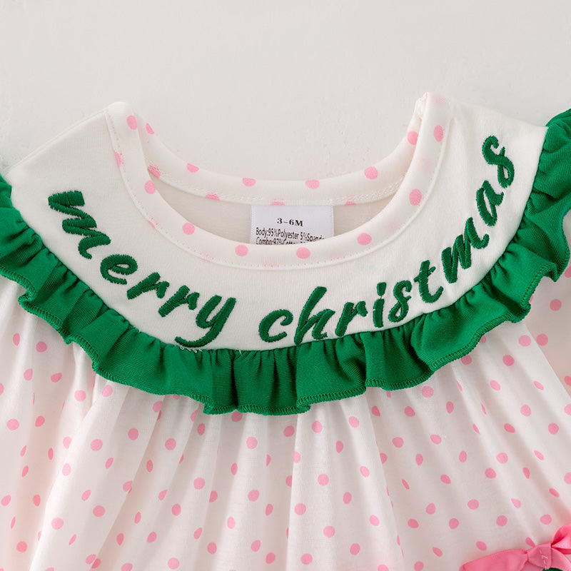 (In Stock)Baby Girls Christmas Applique Bloomer Set