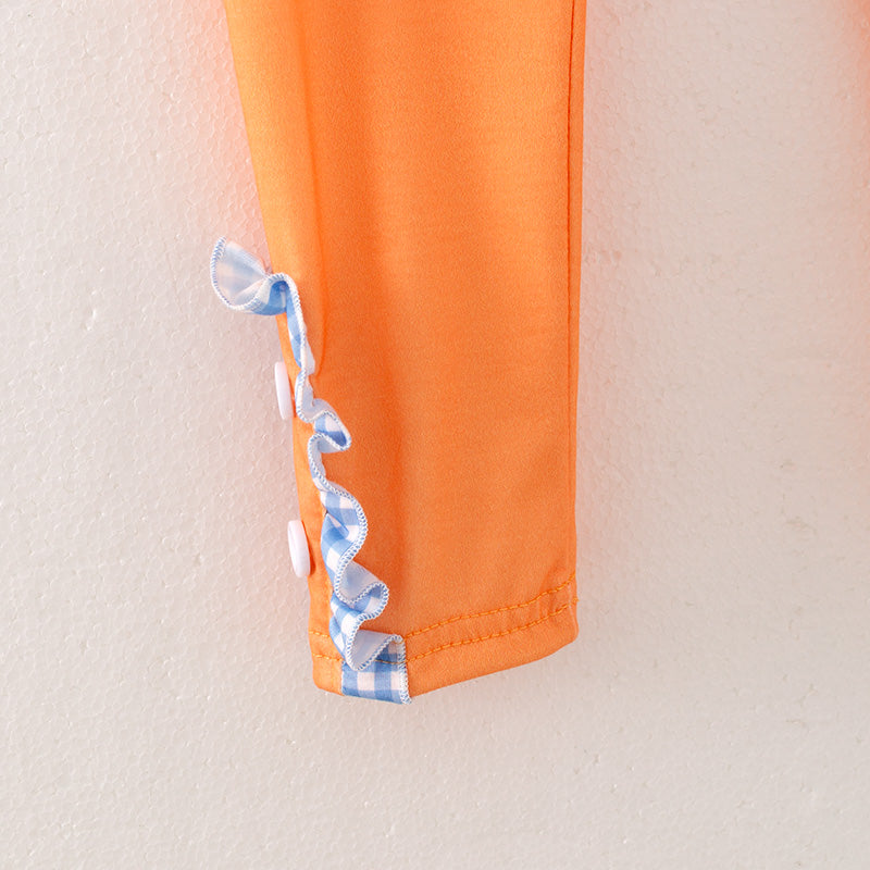 (In Stock E28-1-2)Girls Fall Cartoon Embroidery Outfit Set