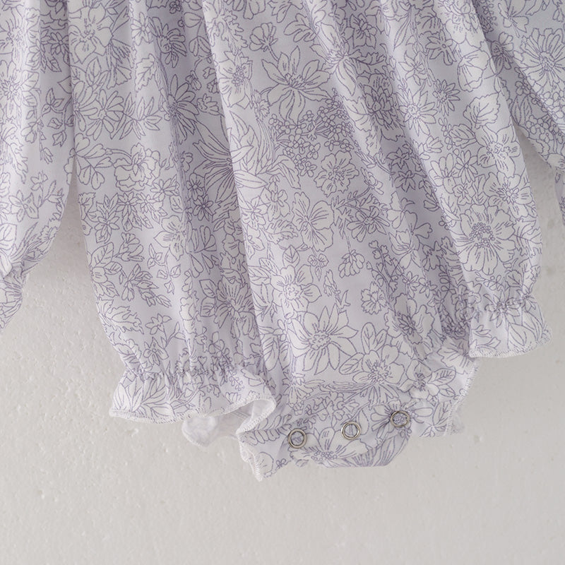 (In Stock)Baby Girls Christmas Embroidery Smocked Romper