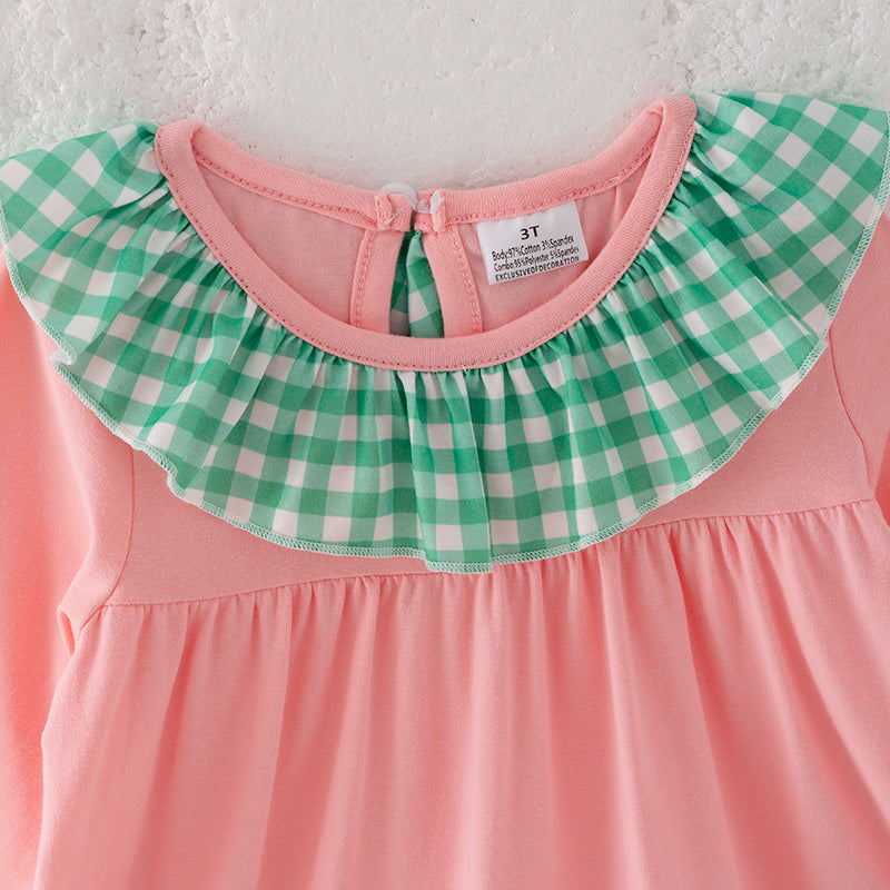 (In Stock)Girls Christmas Applique Dress