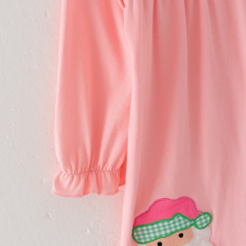 (In Stock)Girls Christmas Applique Dress