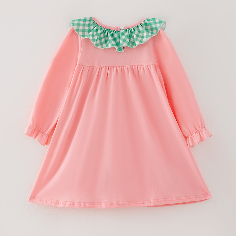 (In Stock)Girls Christmas Applique Dress