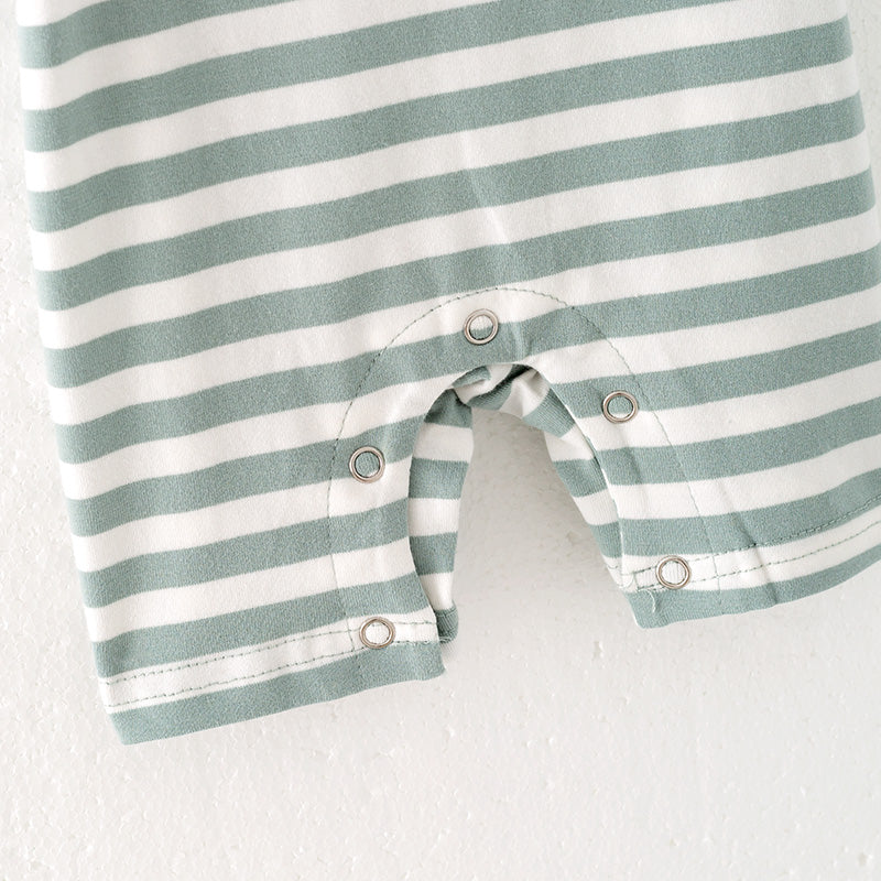 (In Stock)Toddler Boys Spring and Summer Sheep Embroidery Cotton Romper