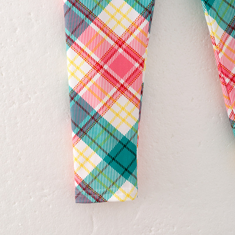 (In Stock E31-4-1)Girls Christmas HOLLY JOLLY Embroidery Outfit Set