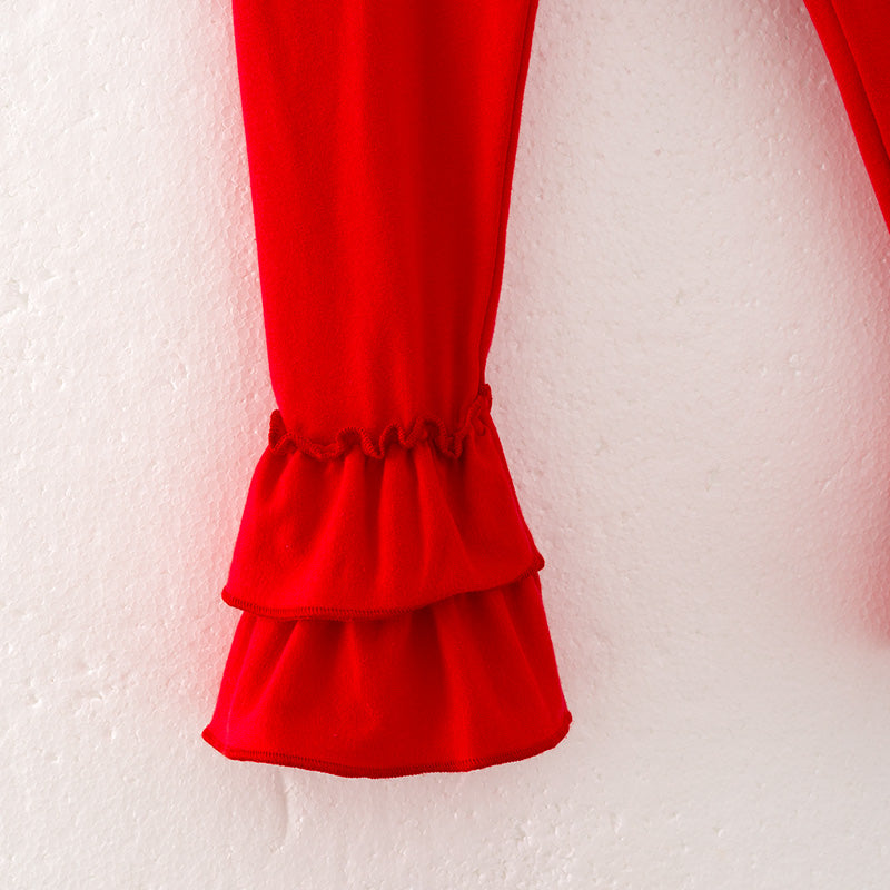 (In Stock)Girls Christmas Embroidery Smocked Outfit Set