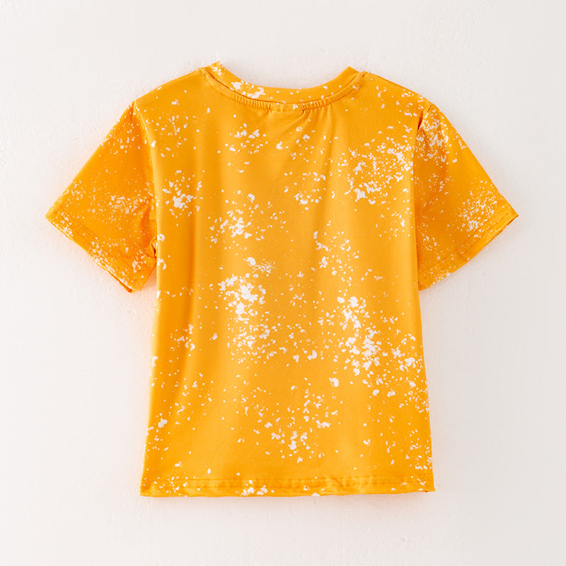 (In Stock)Boys Summer Back To School Print Yellow Top