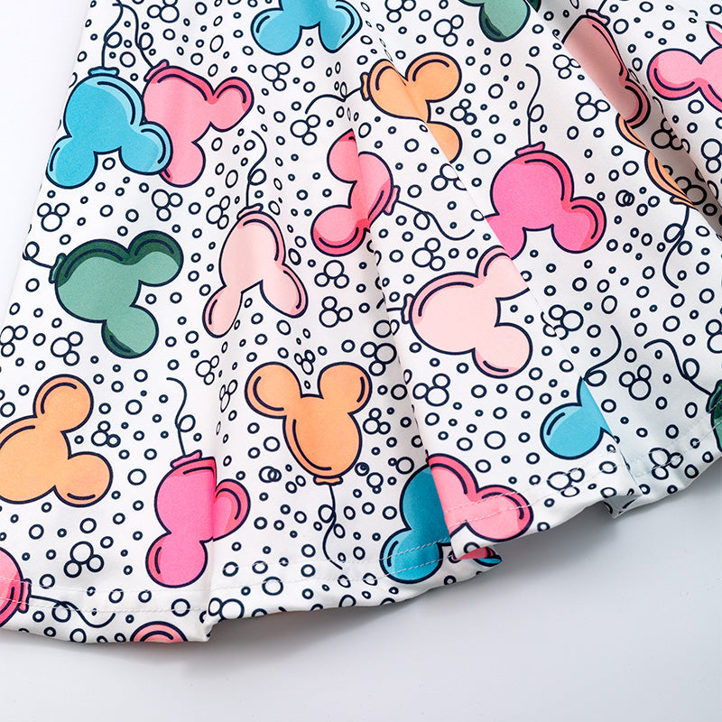 (In Stock Q9-6-1)One Pack(12 Pieces total) Girls Cartoon Print Dress