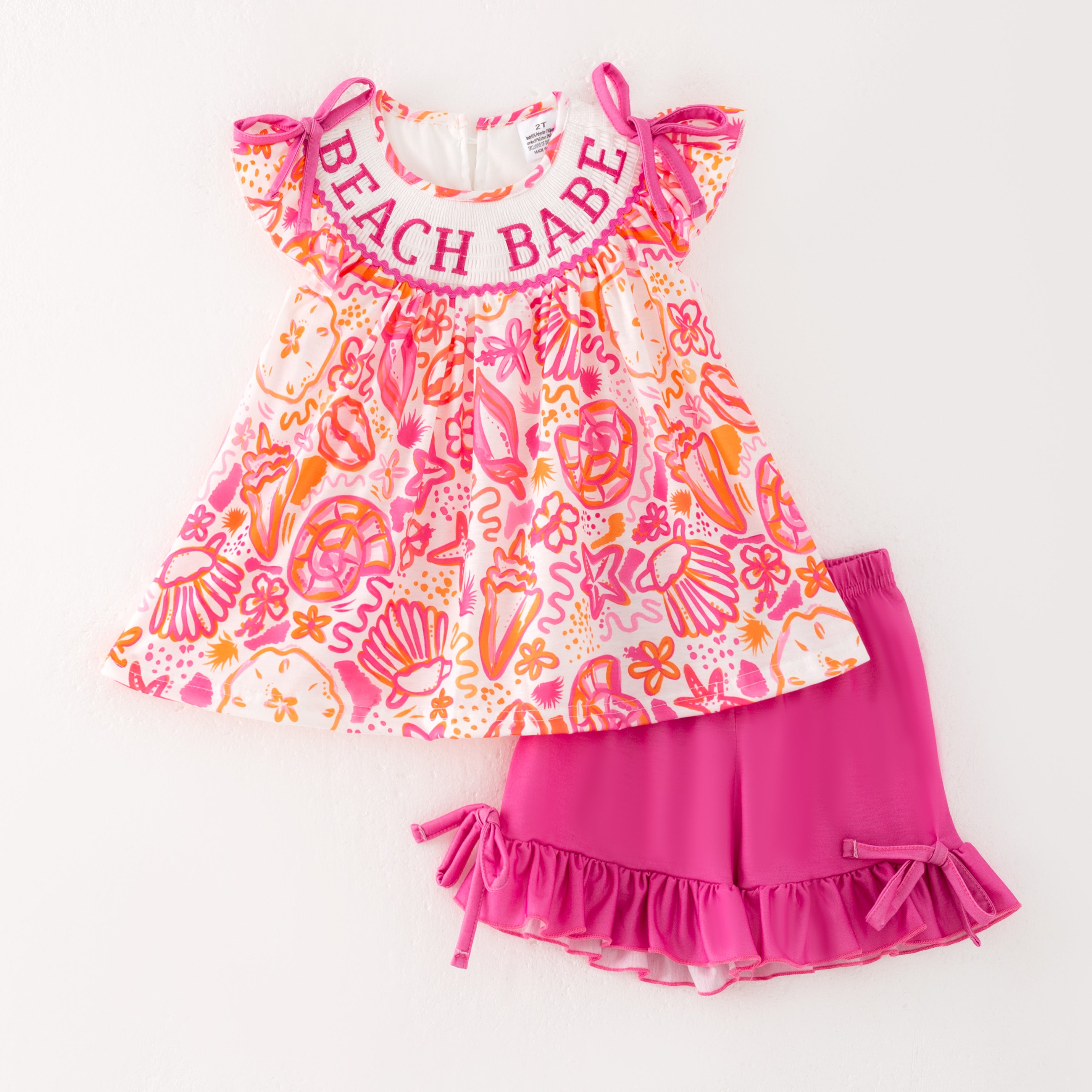 (Pre Order)Sisters Spring and Summer Embroidery Smocked Dress,Romper&Shorts Set