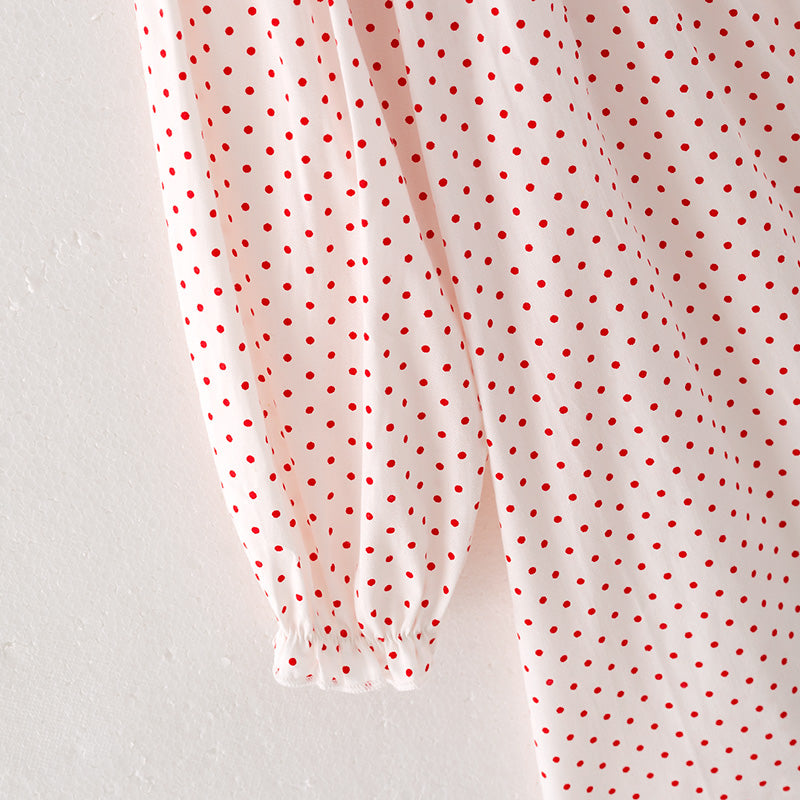 (In Stock L8-3-3)Girls Christmas Tree Embroidery Smocked Dress