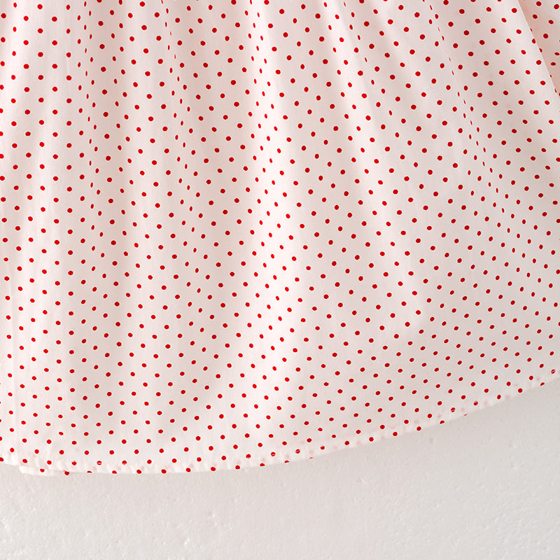 (In Stock L8-3-3)Girls Christmas Tree Embroidery Smocked Dress