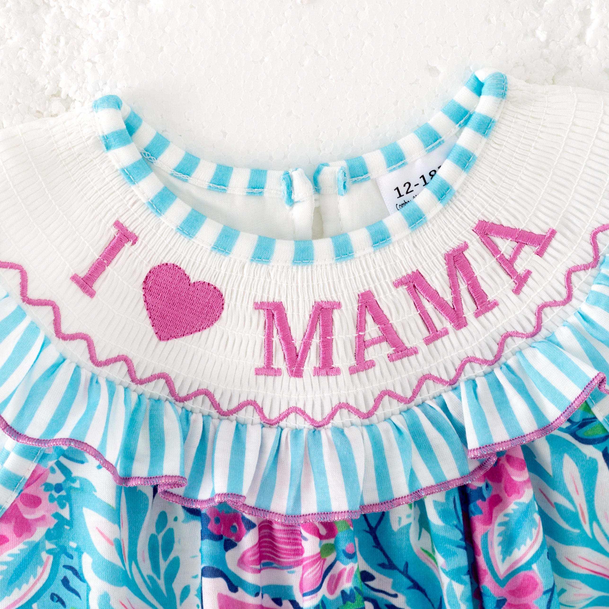 (Pre Order)Sisters Spring and Summer Embroidery Smocked Dress&Romper