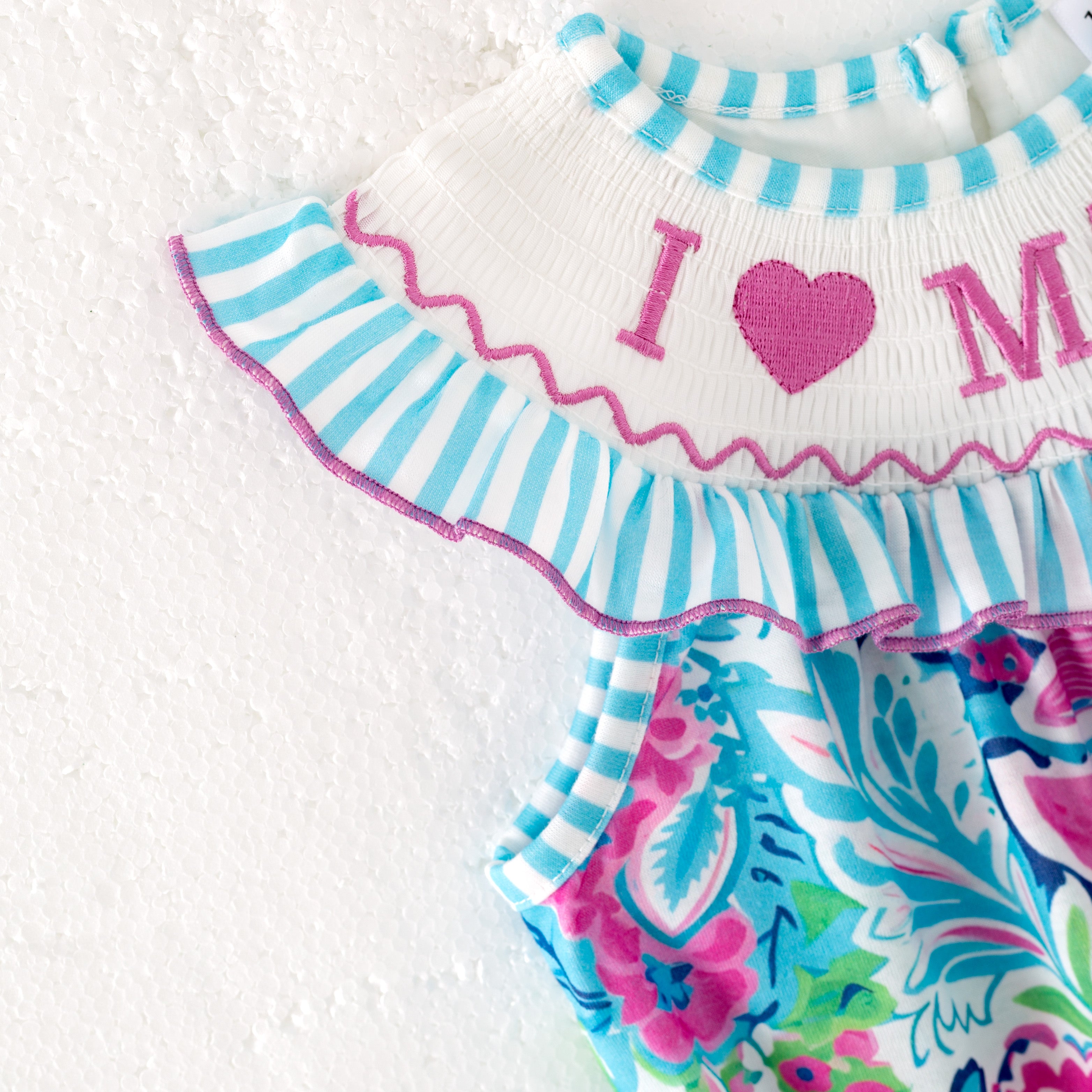 (Pre Order)Sisters Spring and Summer Embroidery Smocked Dress&Romper