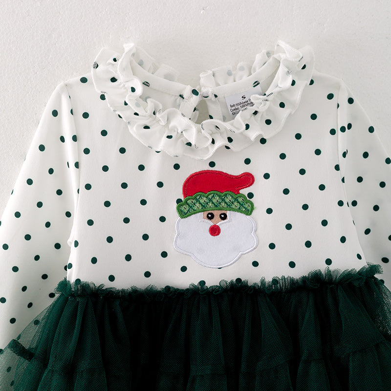 (In Stock L12-2-2)Girls Christmas Applique Outfit Set