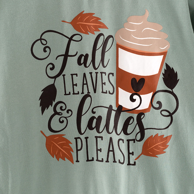 (In Stock E6-5-3)Girls Fall Print Denim Set