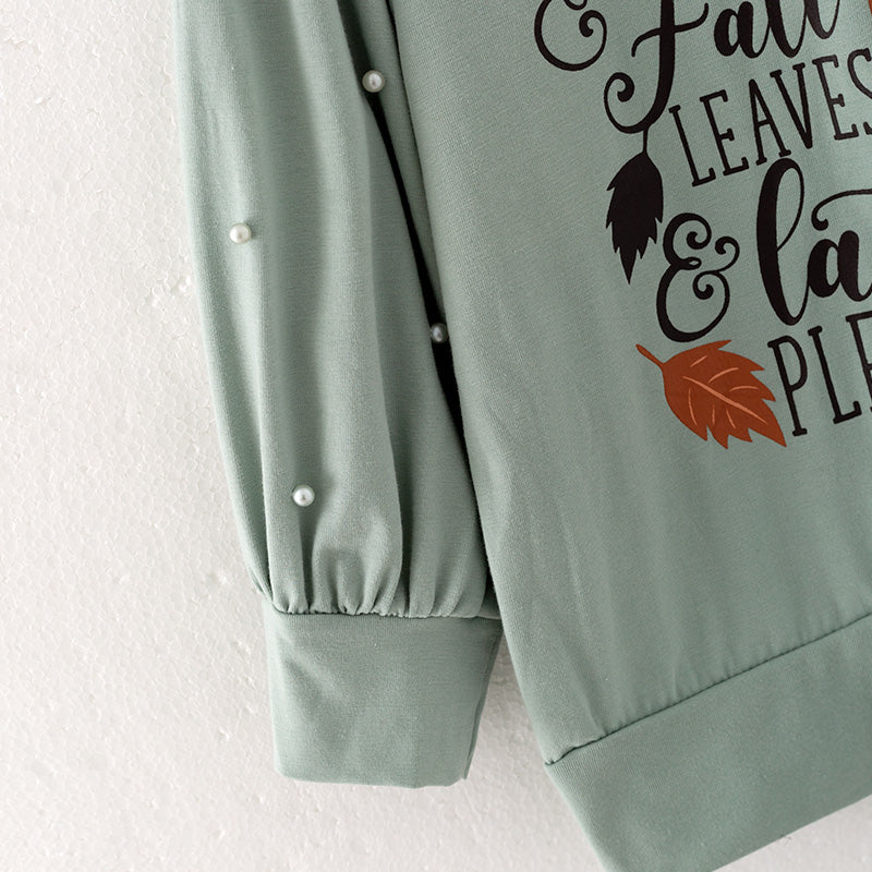 (In Stock E6-5-3)Girls Fall Print Denim Set