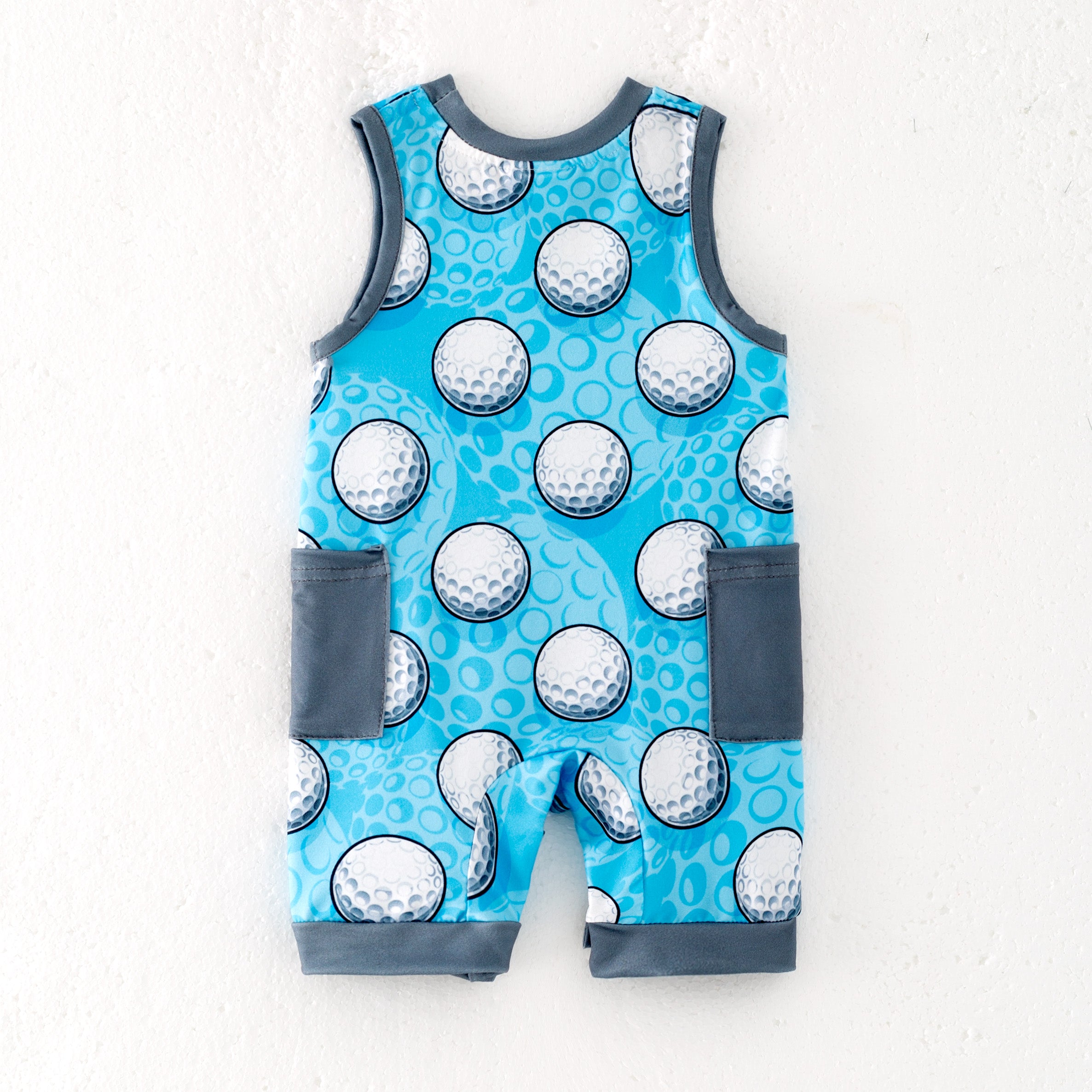 (Pre Order)Baby Boys Golf Fishing Print Romper