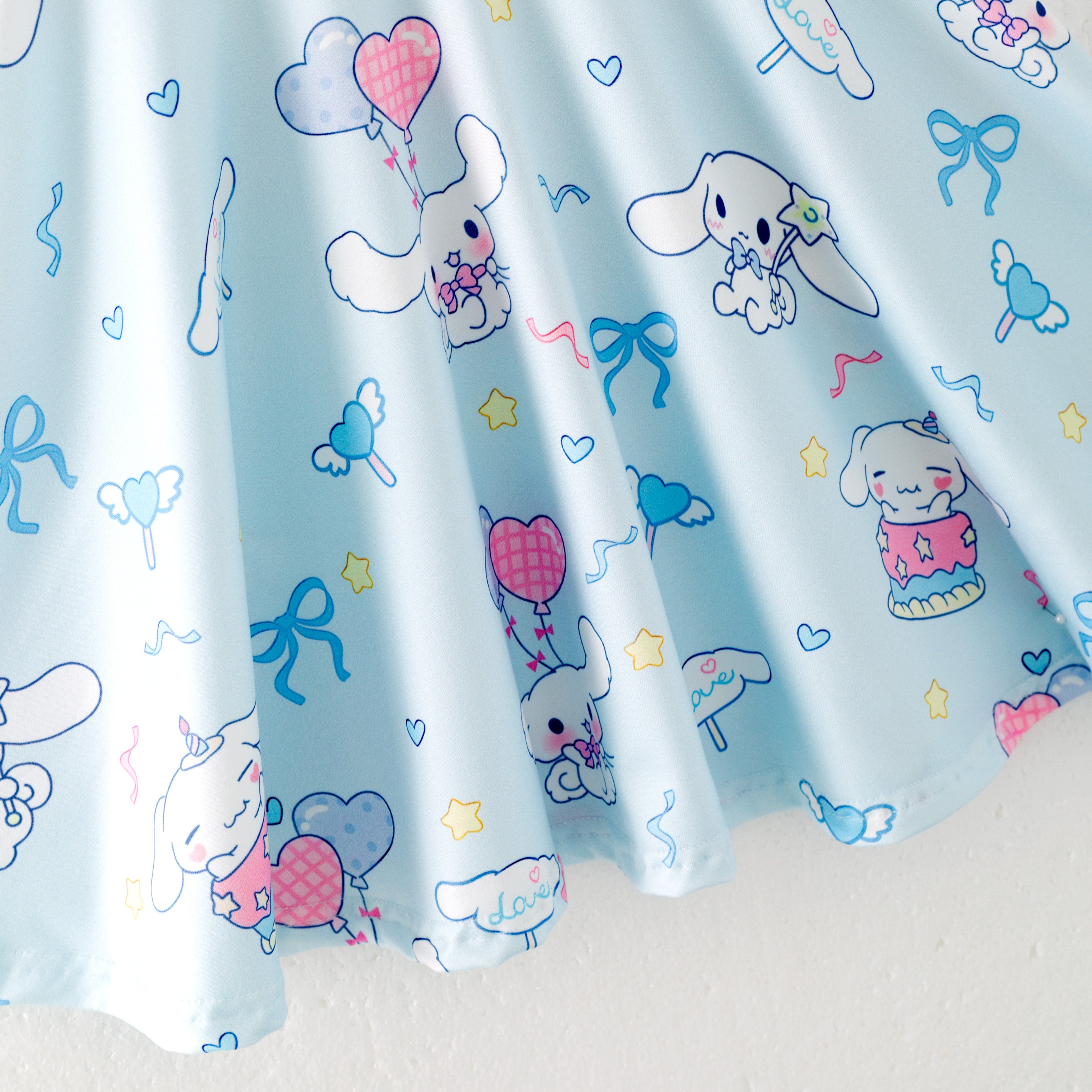 (Pre Order)Girls Spring and Summer Cartoon Print Flying Sleeves Dress