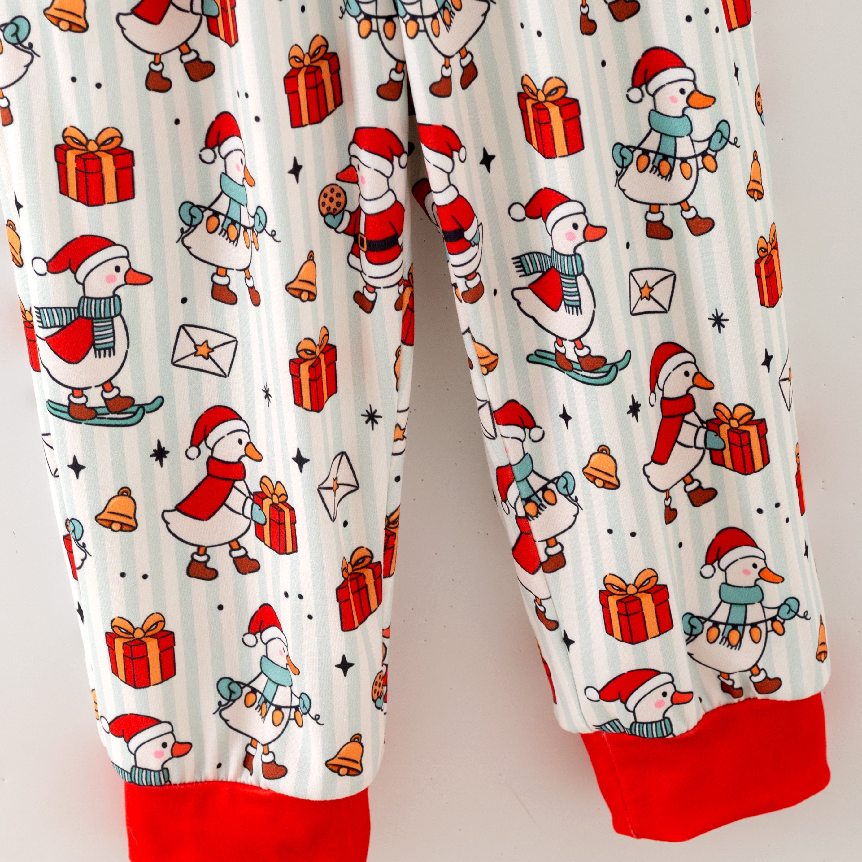 (Pre Order,Prepack Zone)Girls Christmas Goose Print Pajamas(Mix Size)