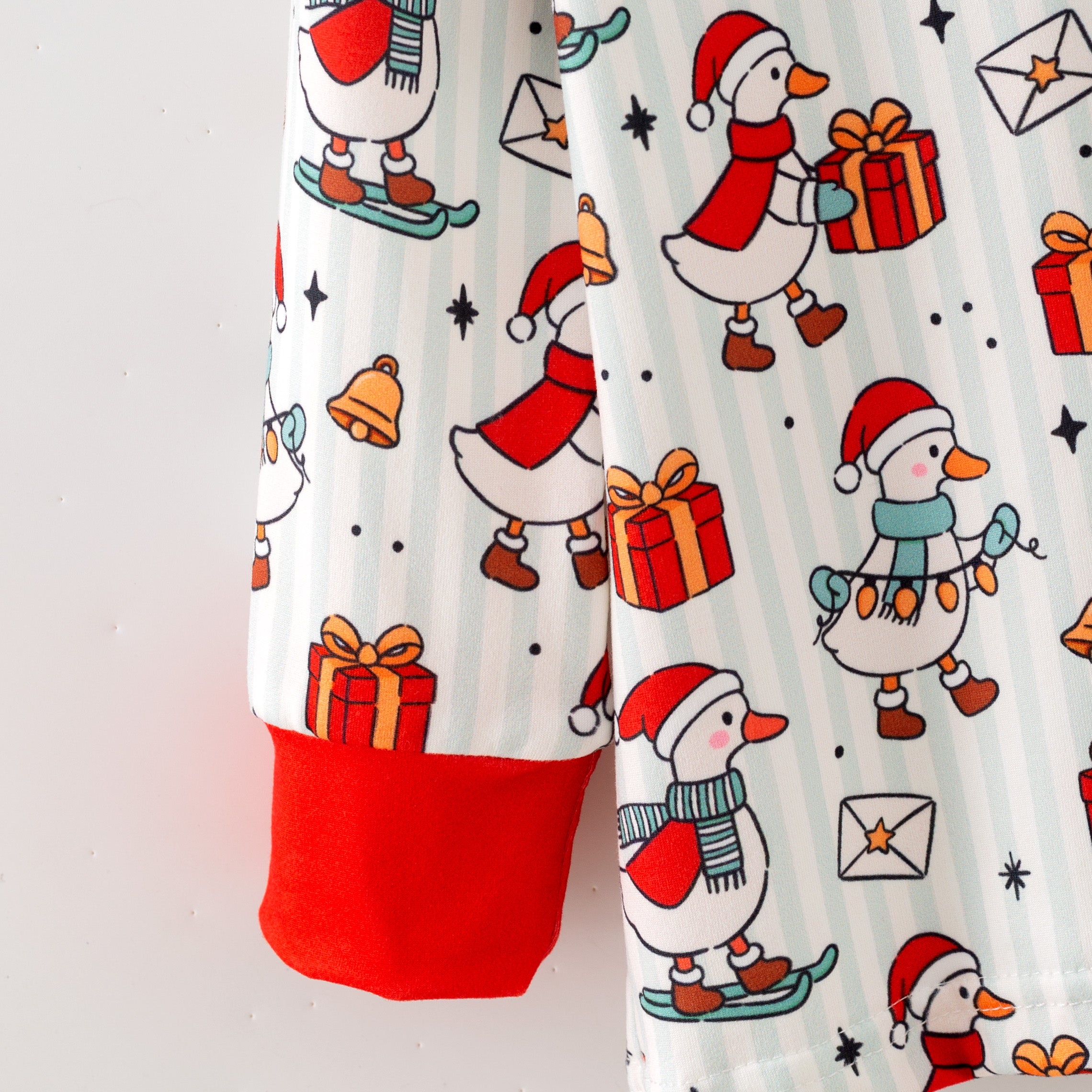 (Pre Order,Prepack Zone)Girls Christmas Goose Print Pajamas(Mix Size)
