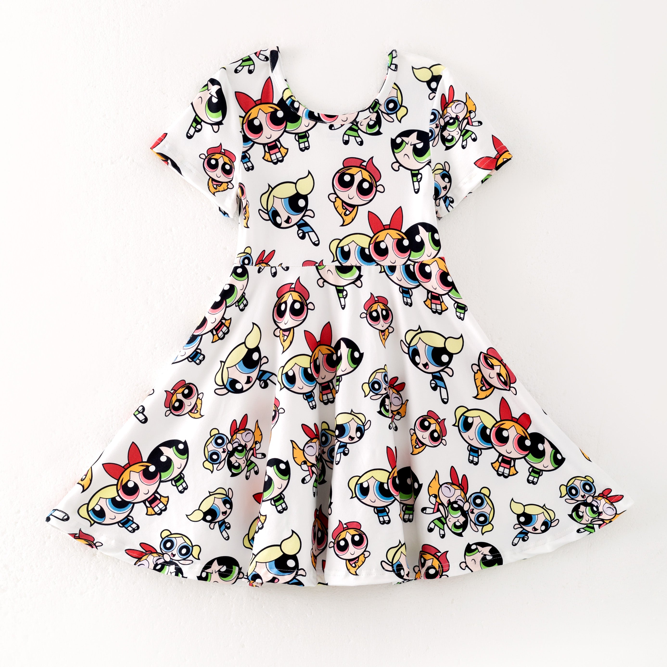 (Pre Order)Girls Cute Cartoon Print Twirl Dress