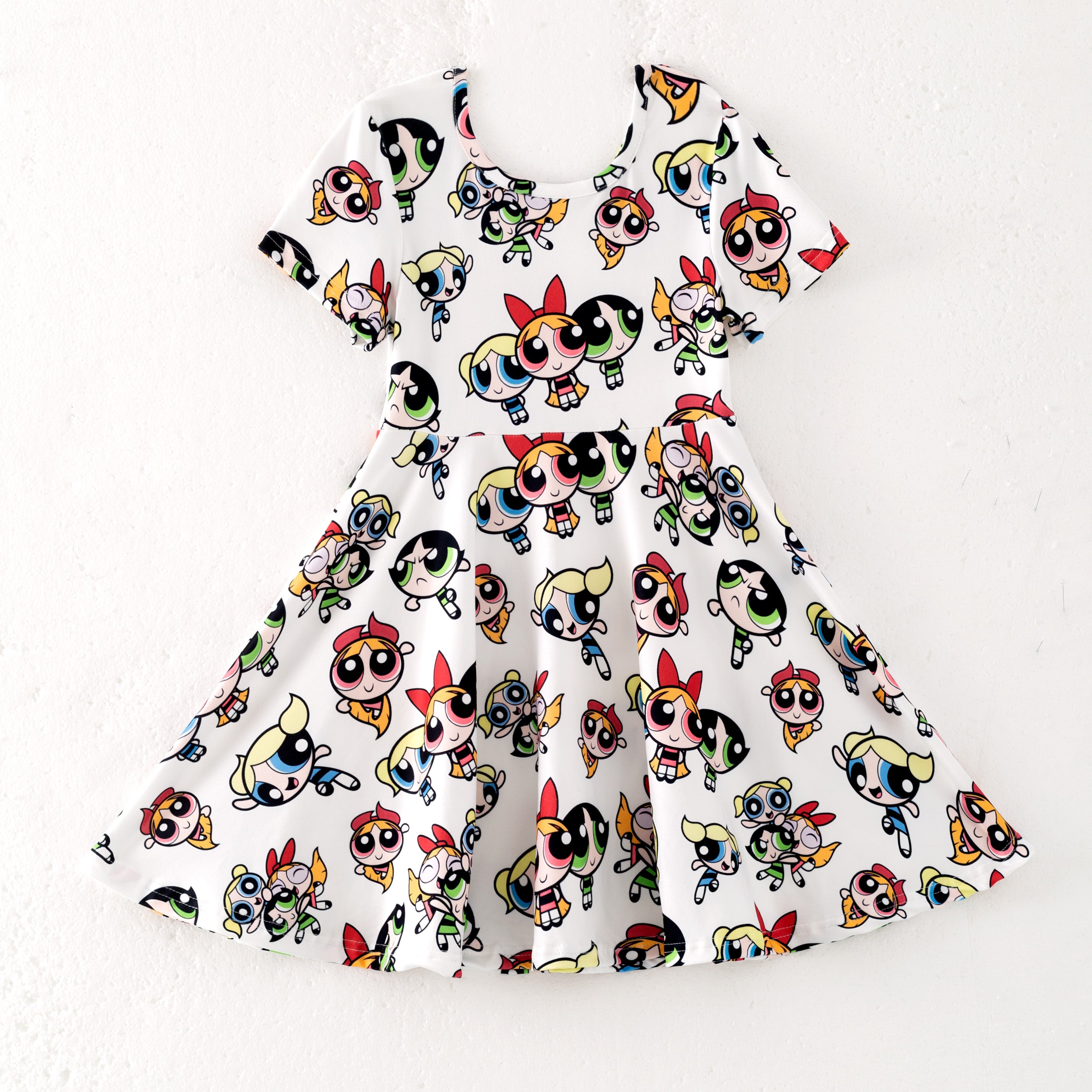(Pre Order)Girls Cute Cartoon Print Twirl Dress