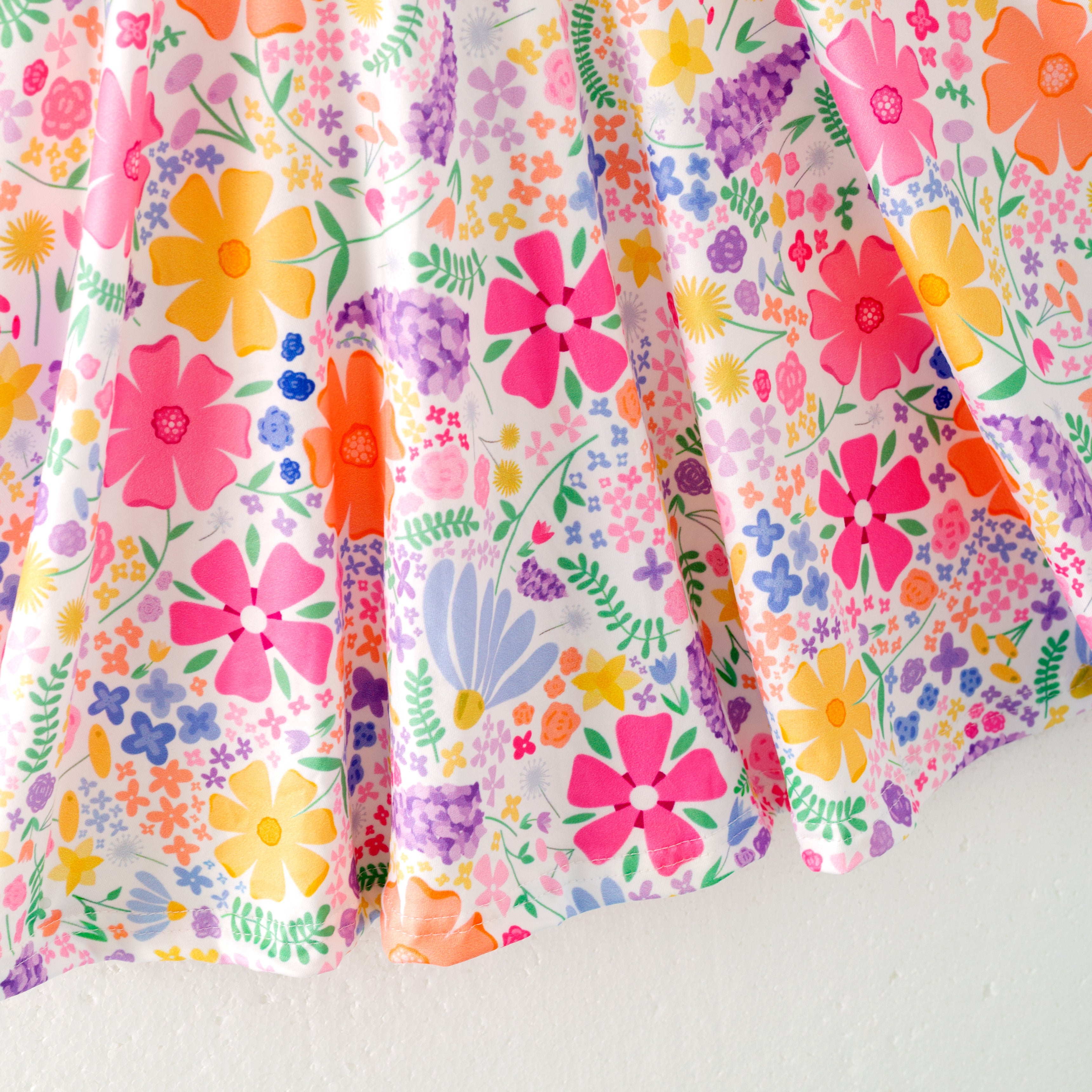 (Pre Order)Girls Spring and Summer Fruit&Floral Print Slip Dress