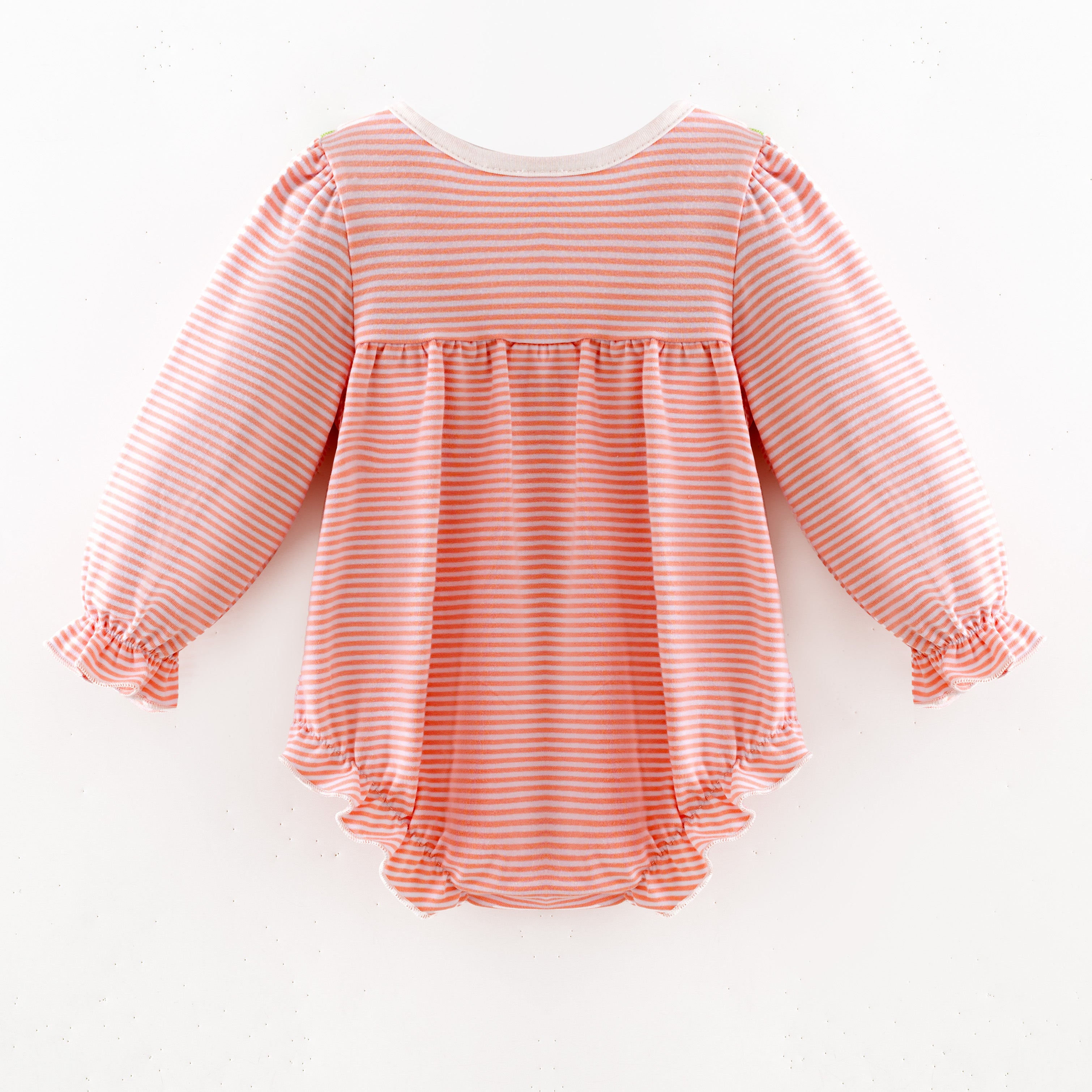 (In Stock)Toddler Girls St. Patrick's Day Shamrock Embroidery Cotton Romper