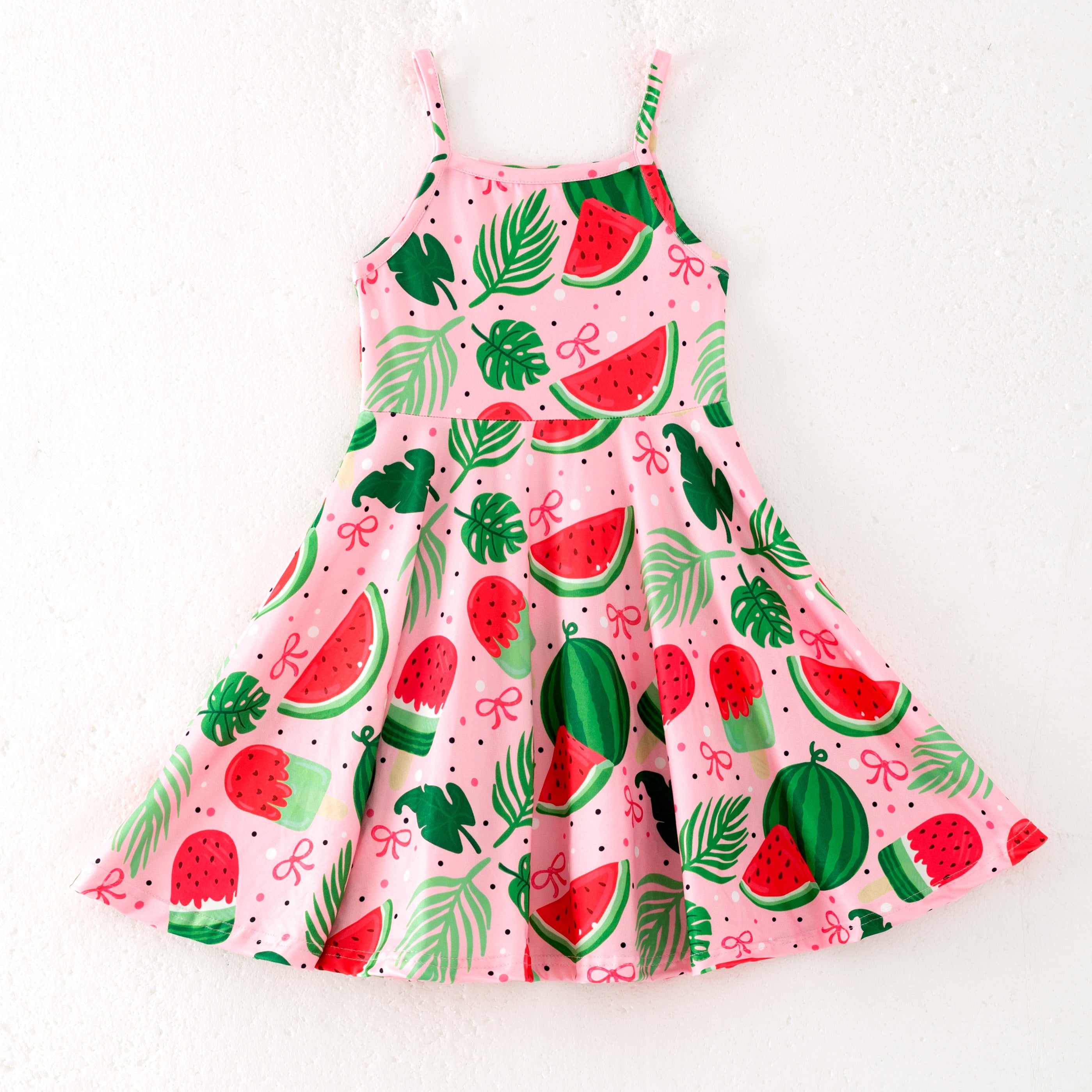 (Pre Order)Girls Spring and Summer Fruit&Floral Print Slip Dress