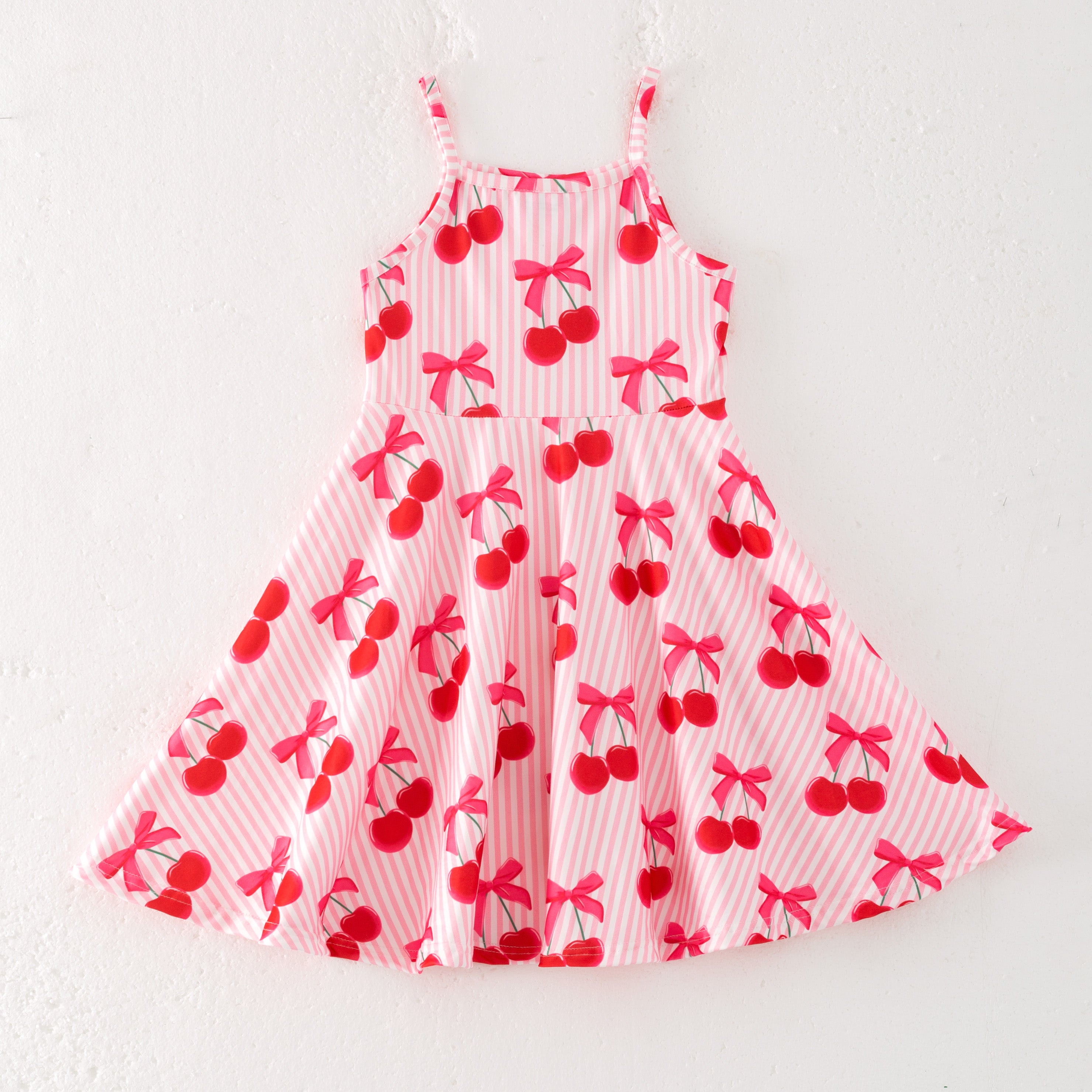 (Pre Order)Girls Spring and Summer Fruit&Floral Print Slip Dress