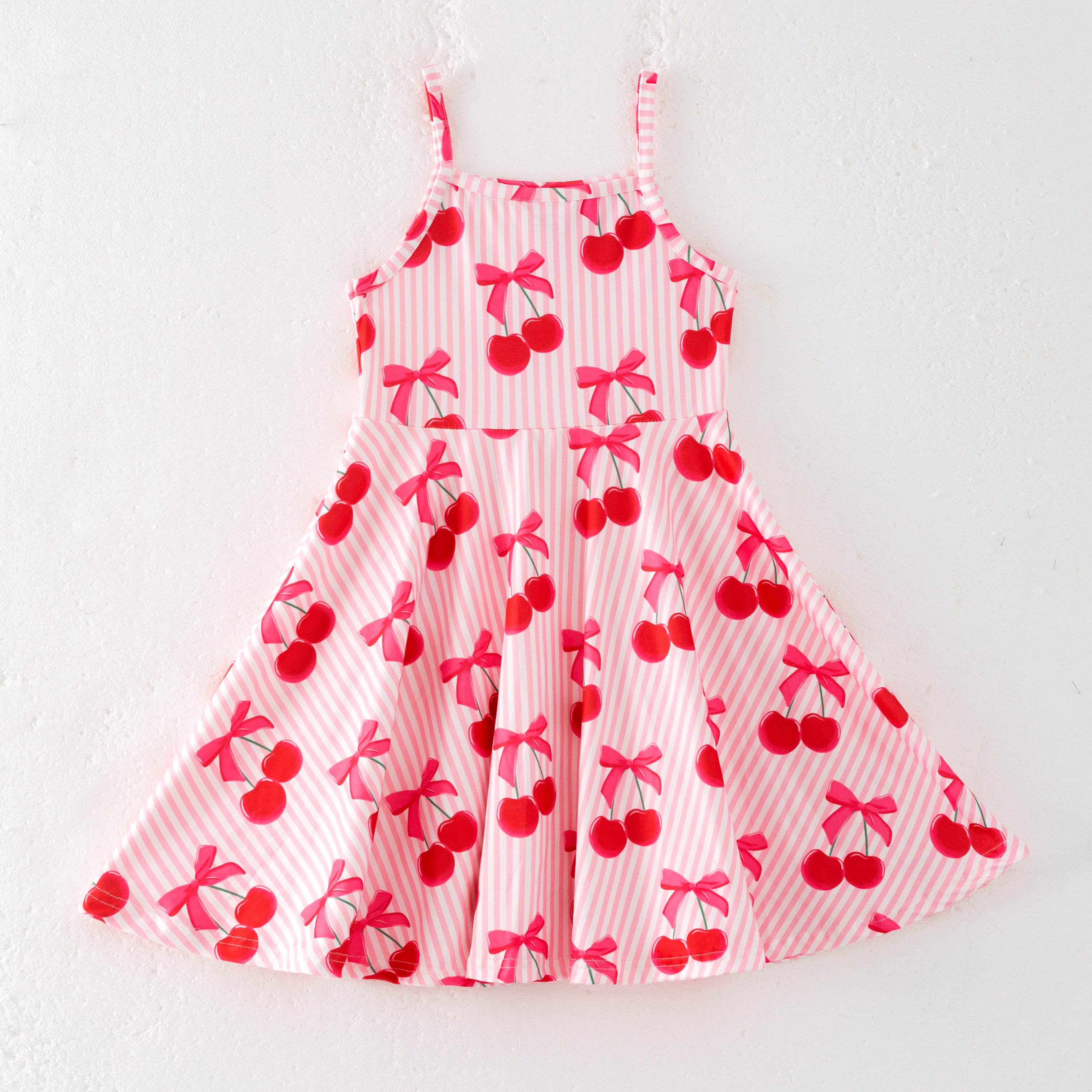 (Pre Order)Girls Spring and Summer Fruit&Floral Print Slip Dress