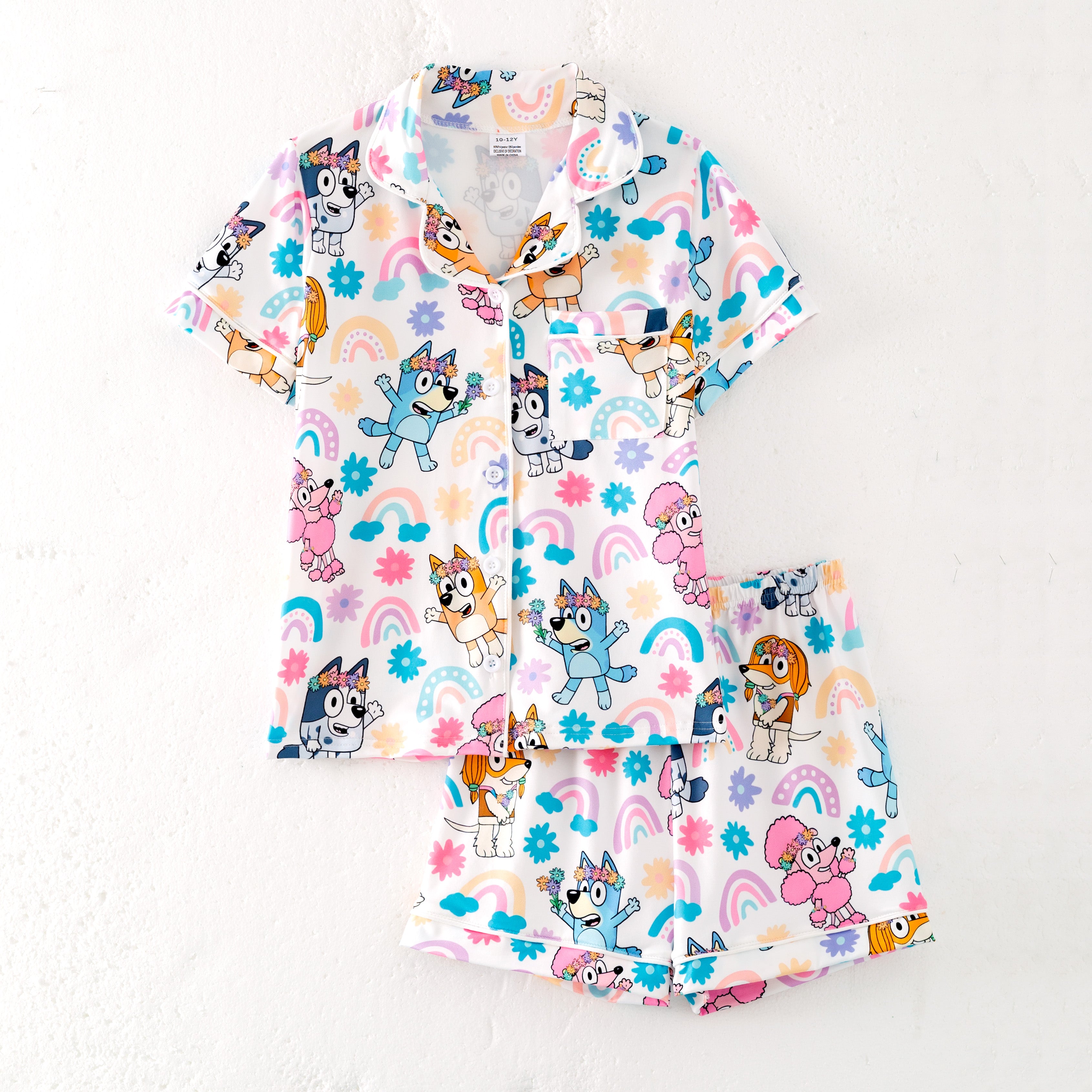 (Pre Order)Girls Spring and Summer Cartoon Print Pajamas
