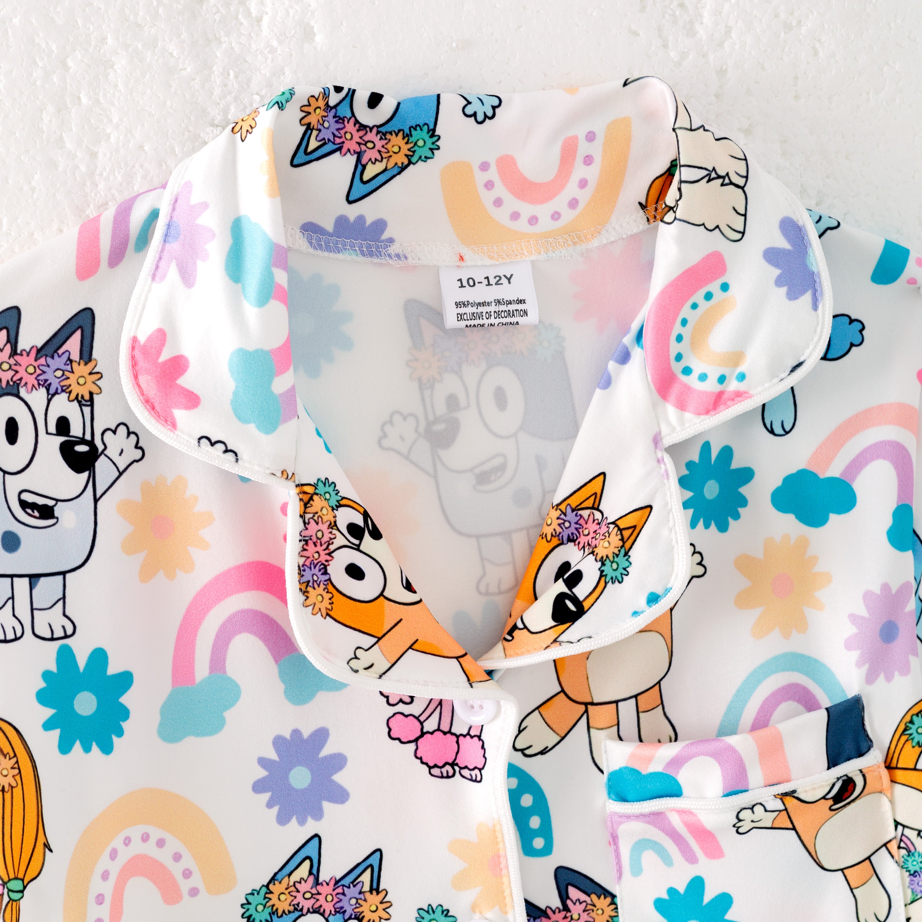 (Pre Order)Girls Spring and Summer Cartoon Print Pajamas