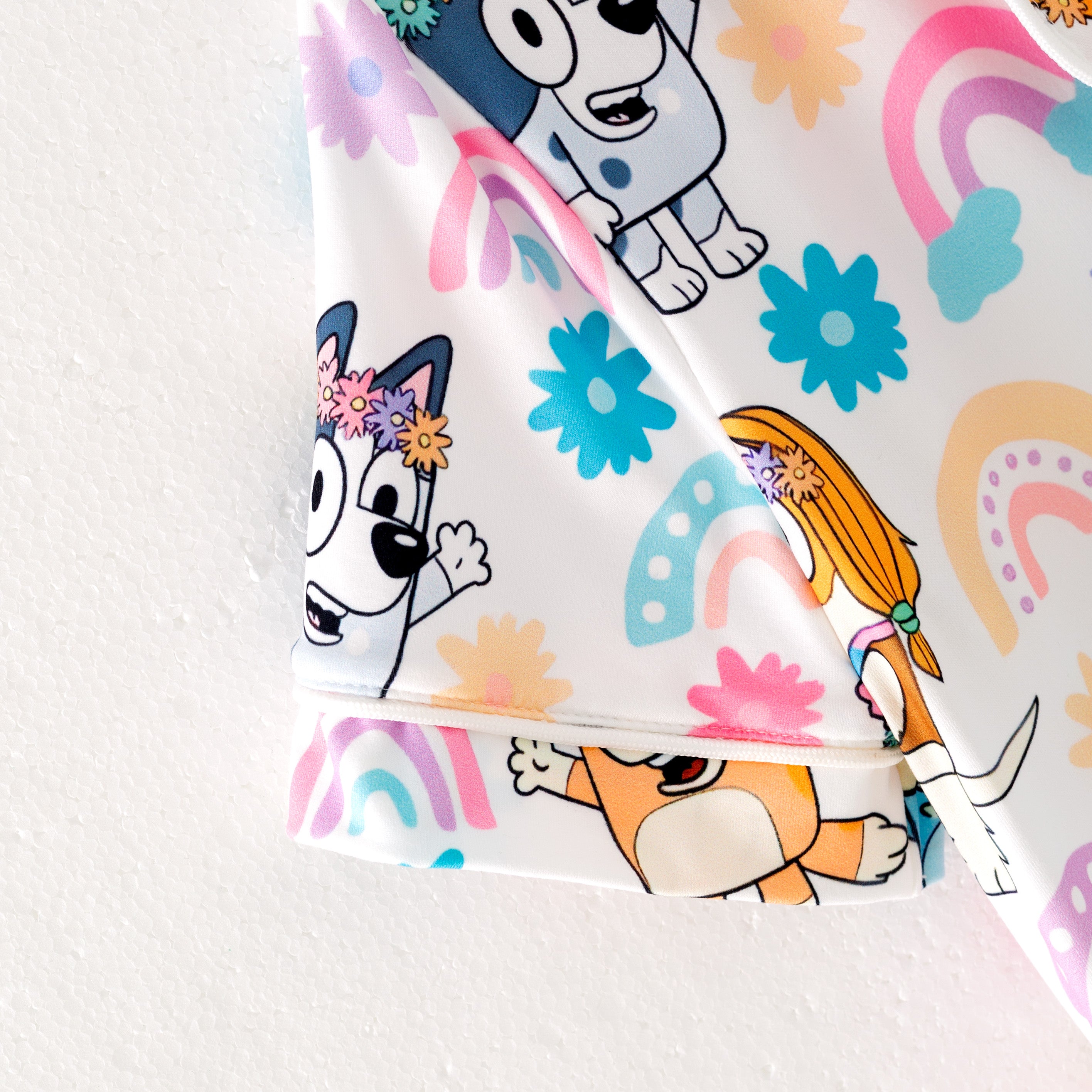 (Pre Order)Girls Spring and Summer Cartoon Print Pajamas