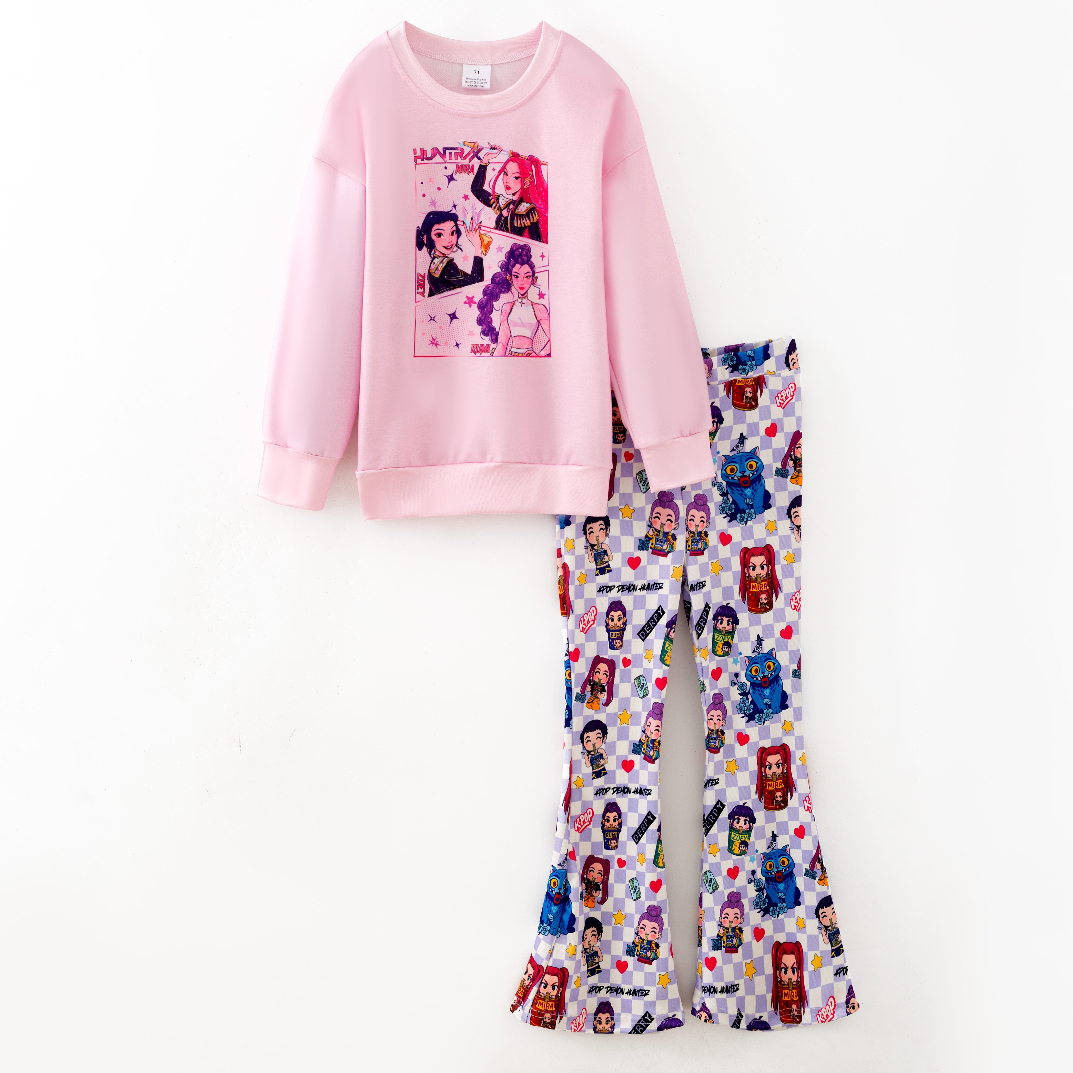 (Pre Order,Prepack Zone)Girls Movie Character Print Pajamas(Mix Size)