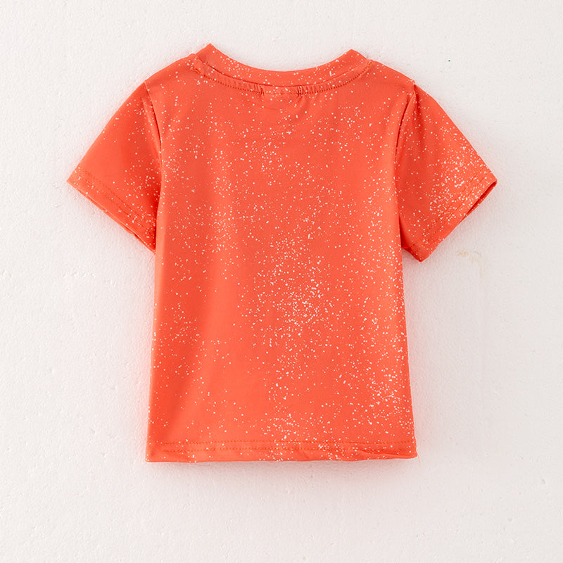 (In Stock E27-2-2)Girls Fall October Print Milk Silk Top