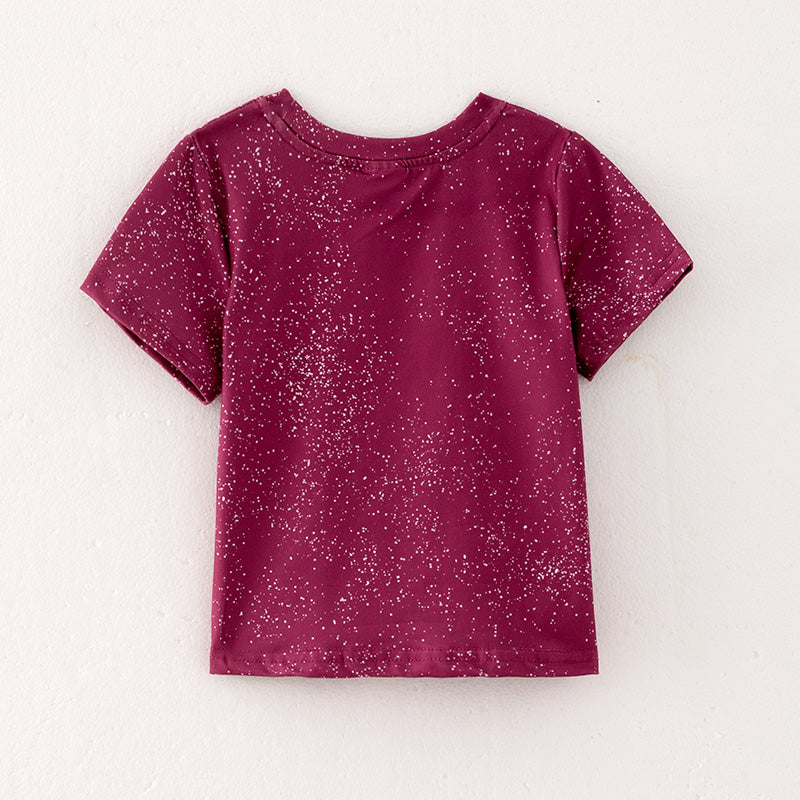 (In Stock E27-2-2)Girls Fall Pumpkin Print Milk Silk Top