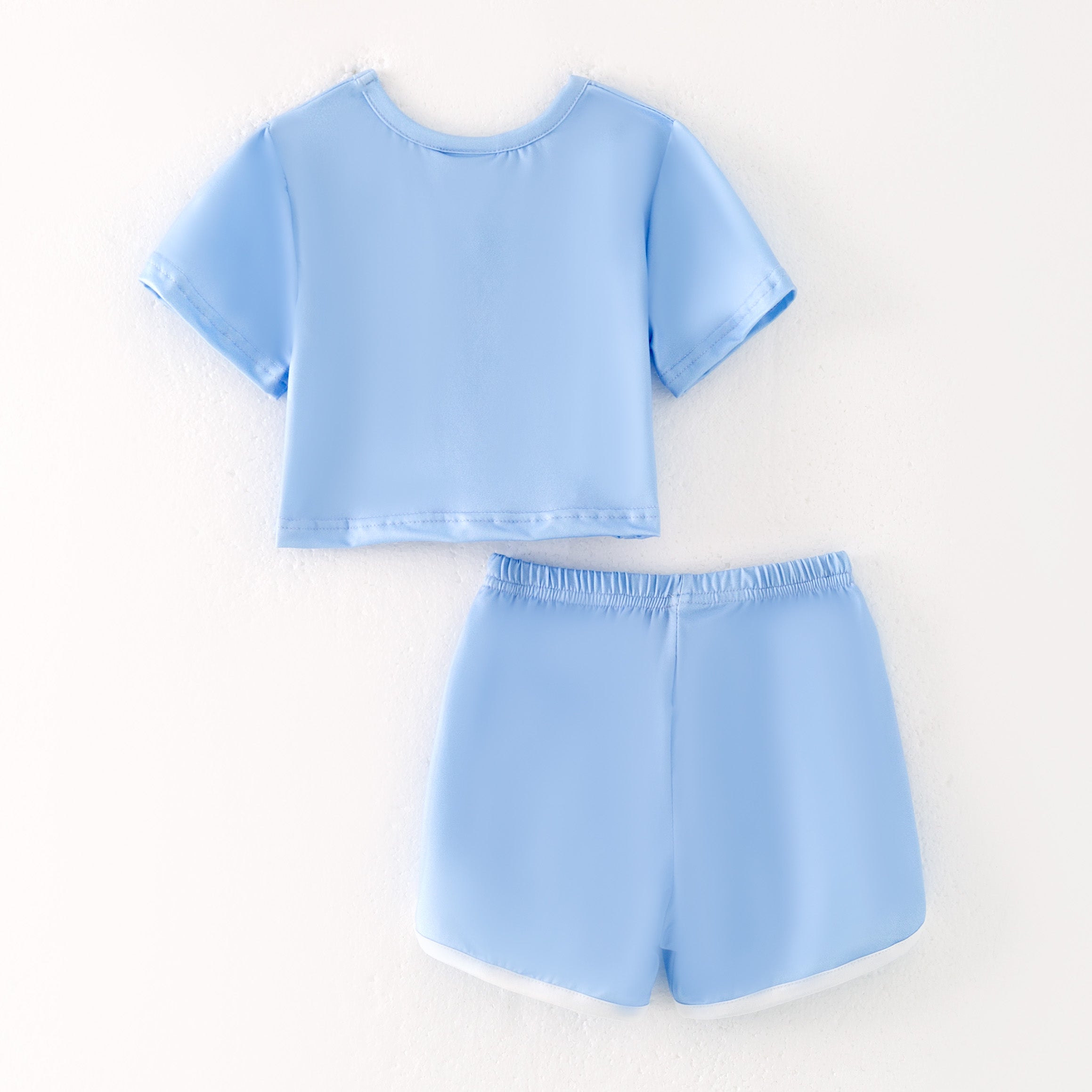 (Pre Order)Girls Spring and Summer Cartoon Print Shorts Set