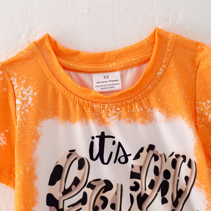 (In Stock E27-4-2)Girls It`s Fall Y`all Print Milk Silk Top