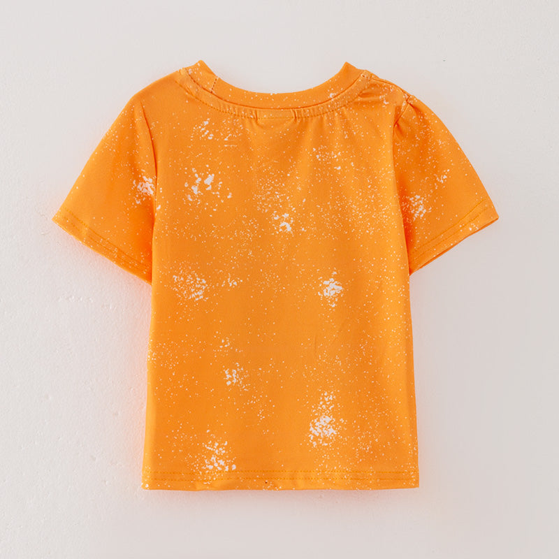(In Stock E27-4-2)Girls It`s Fall Y`all Print Milk Silk Top