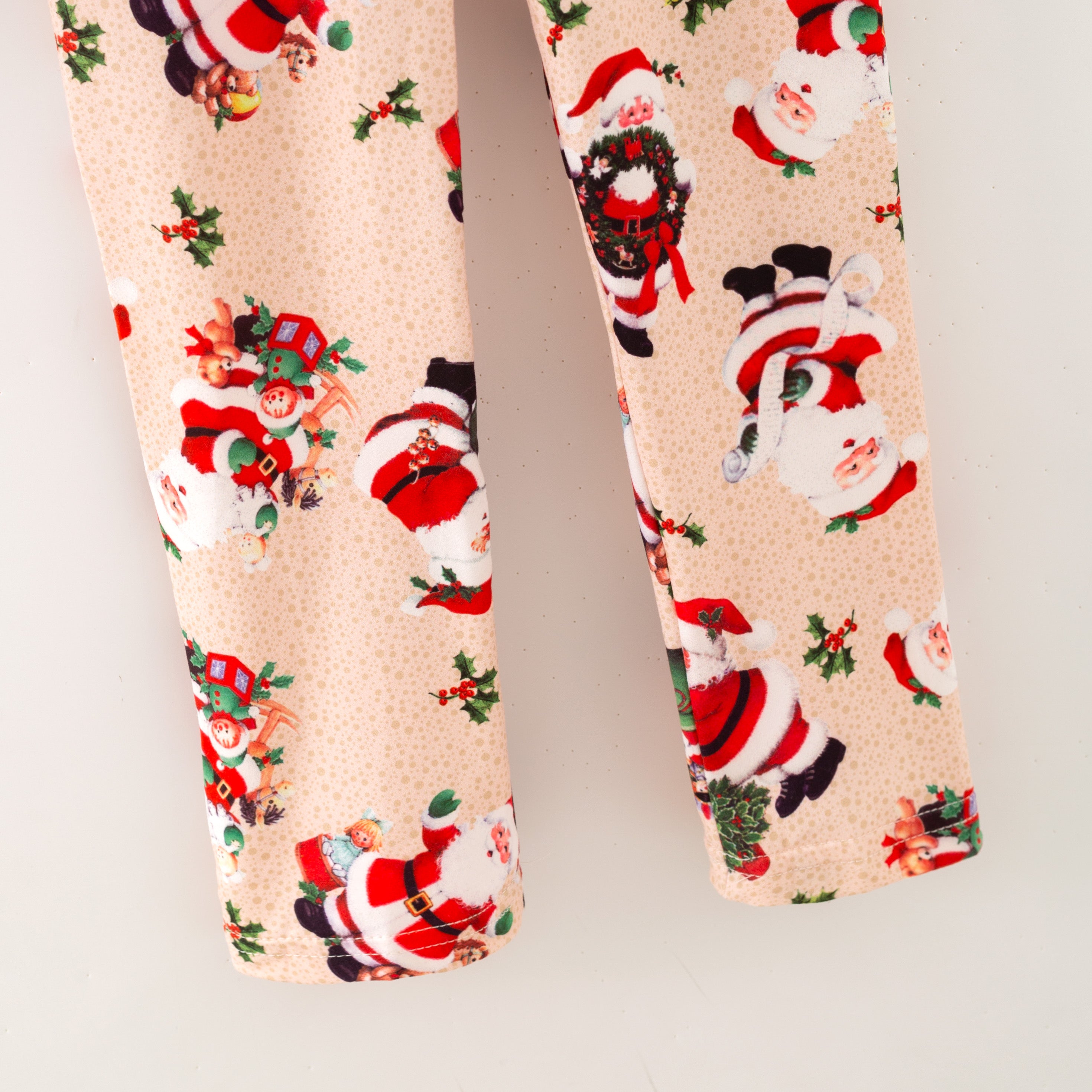 (In Stock)Girls Christmas Print Outfit Set with Scarf