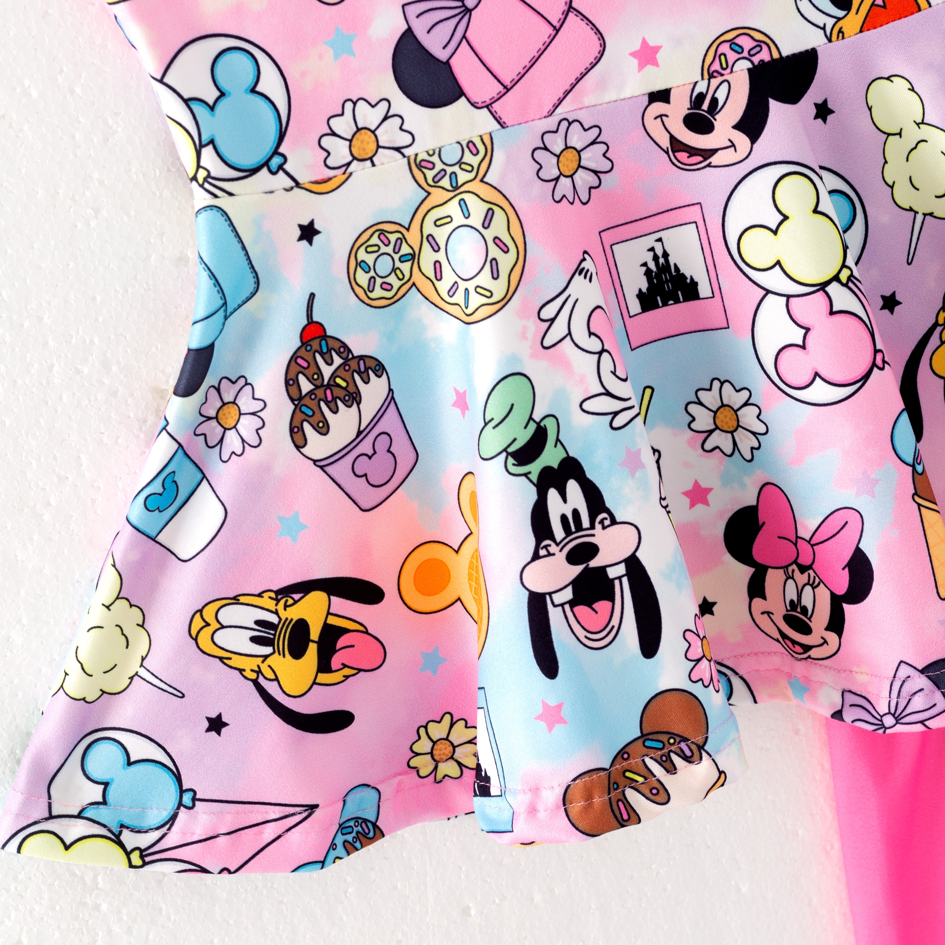 (Pre Order)Girls Spring and Summer Cartoon Print Capris Set
