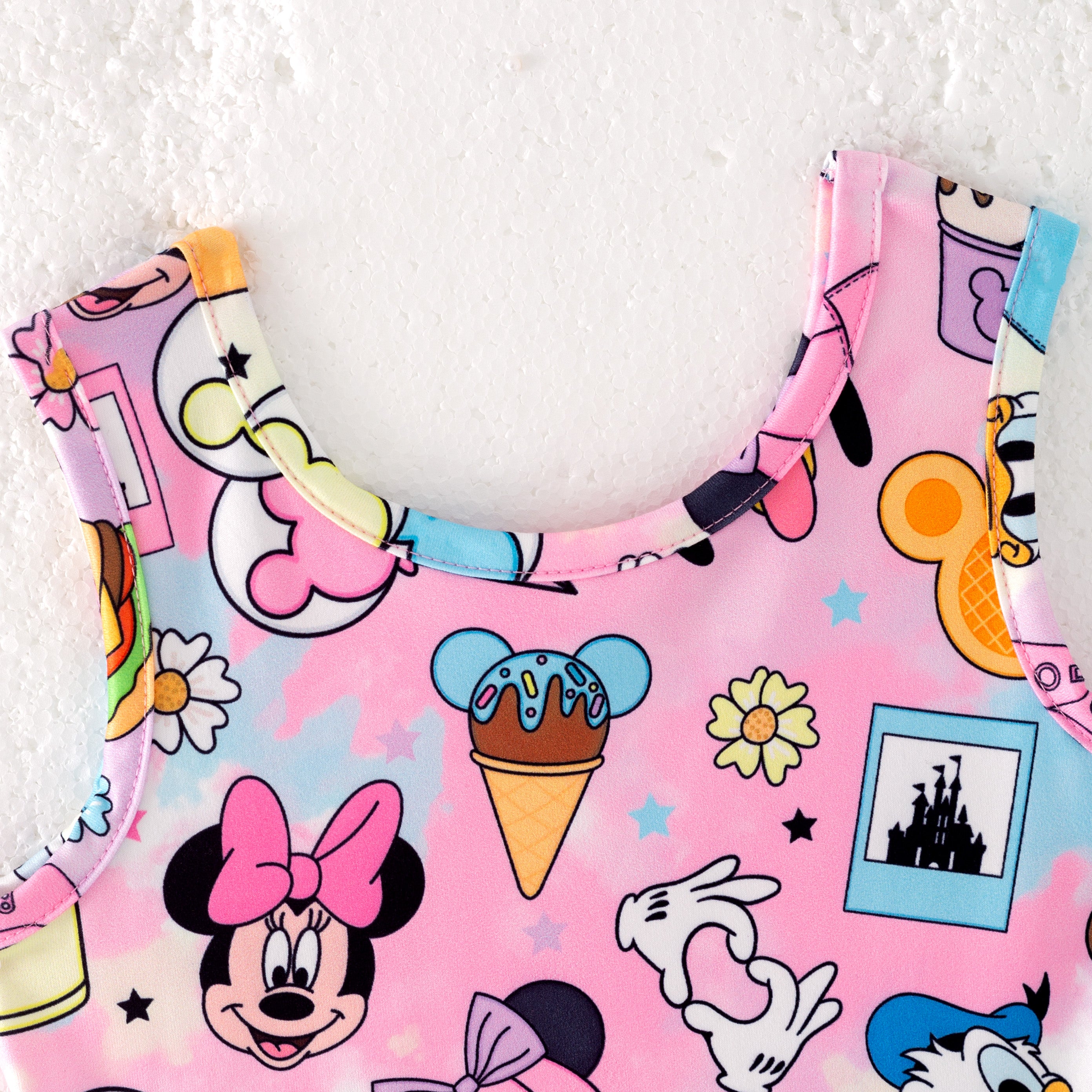 (Pre Order)Girls Spring and Summer Cartoon Print Capris Set