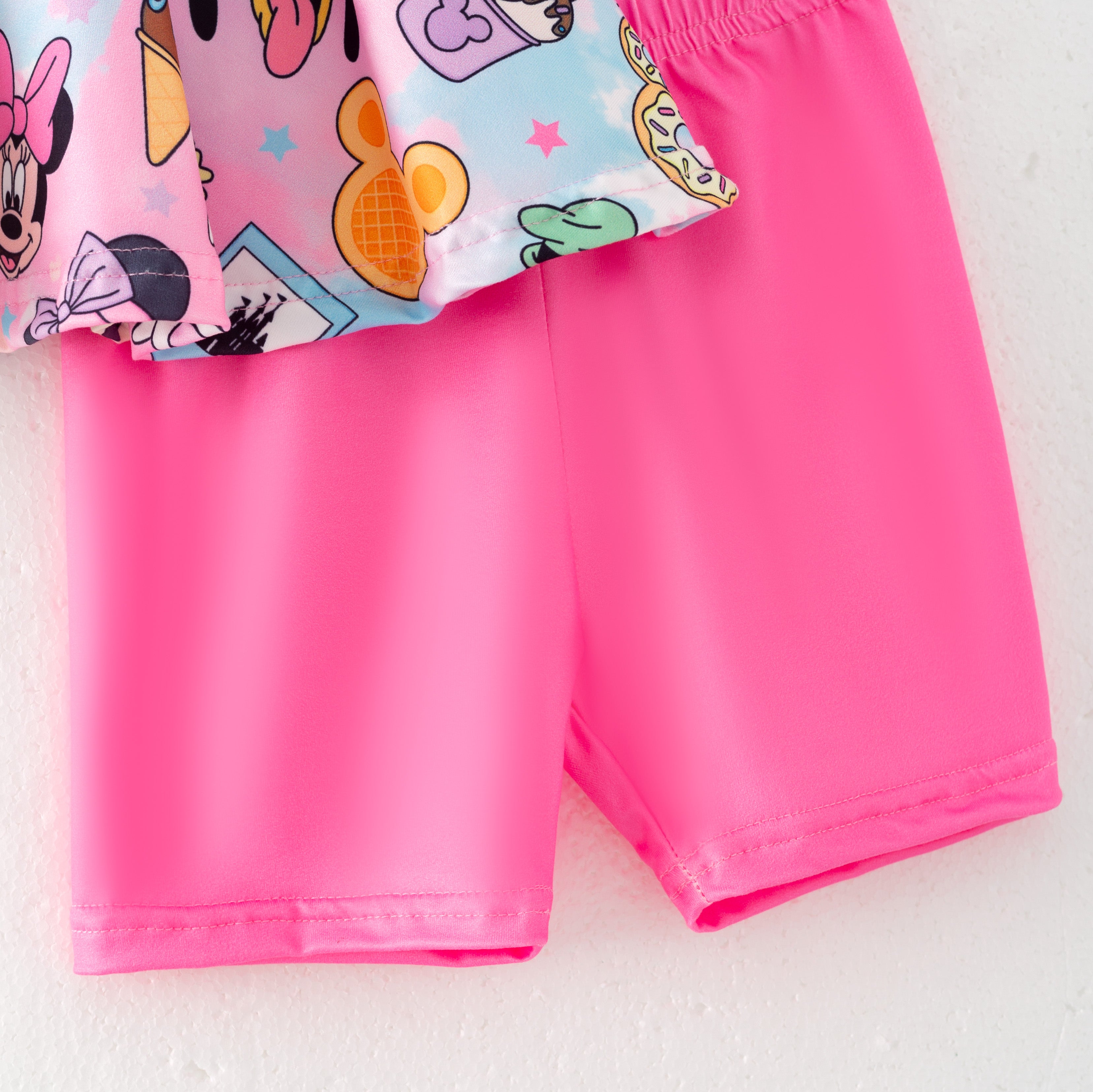 (Pre Order)Girls Spring and Summer Cartoon Print Capris Set