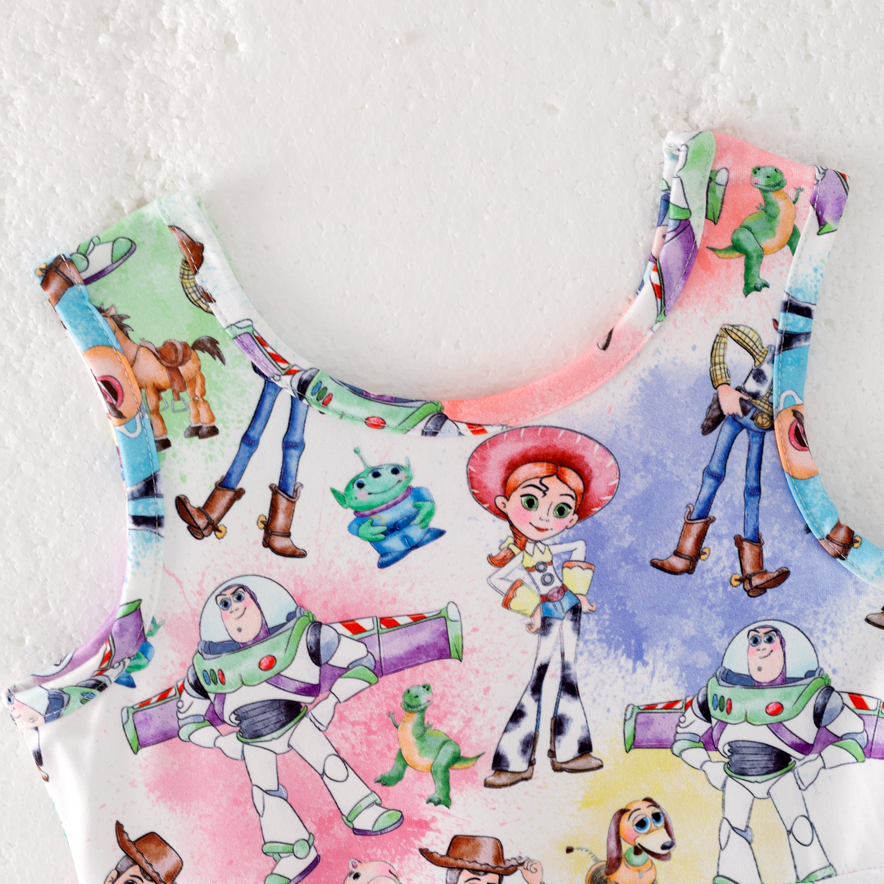 (Pre Order)Girls Spring and Summer Cartoon Print Capris Set