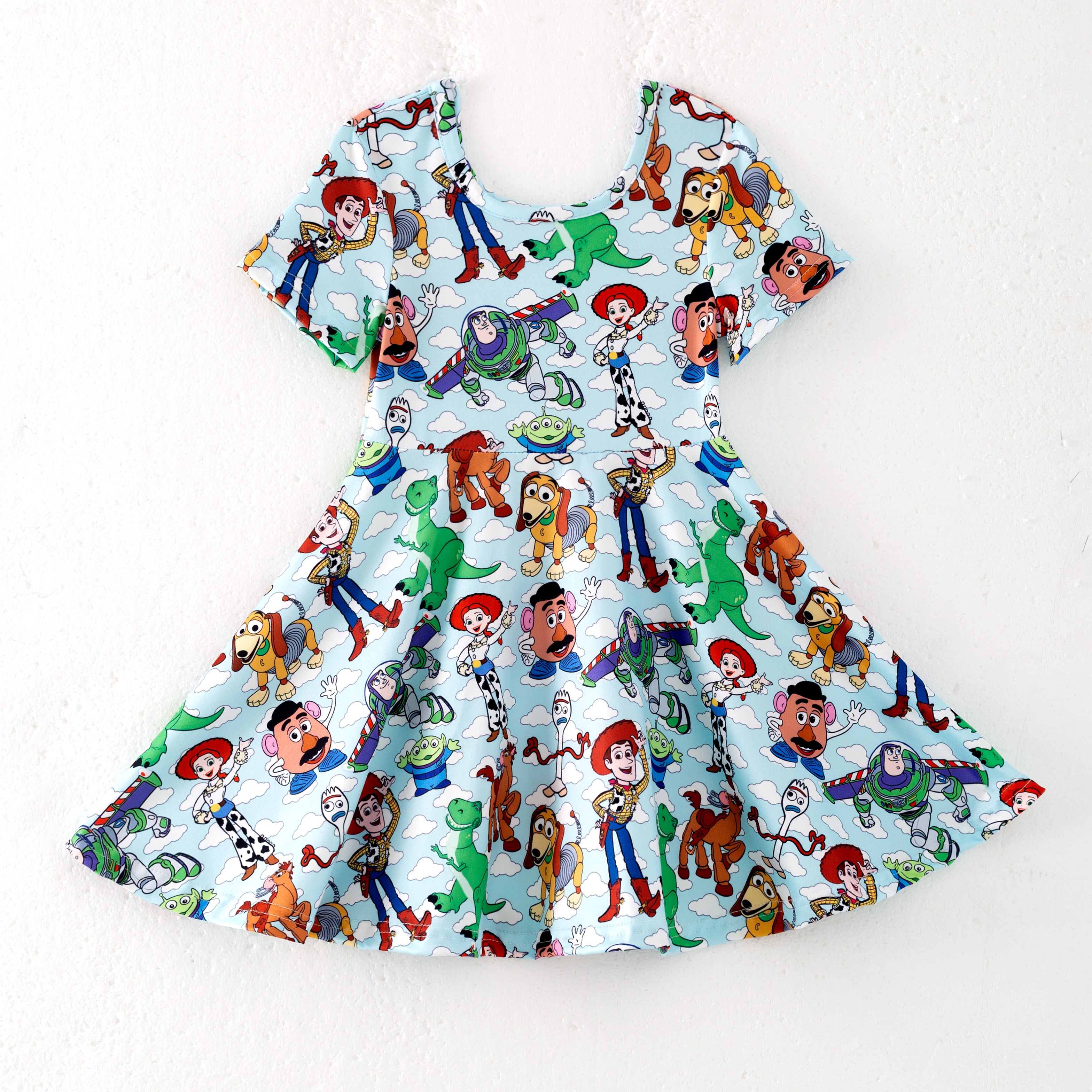 (Pre Order)Family Spring and Summer Cartoon Print Dress&Top