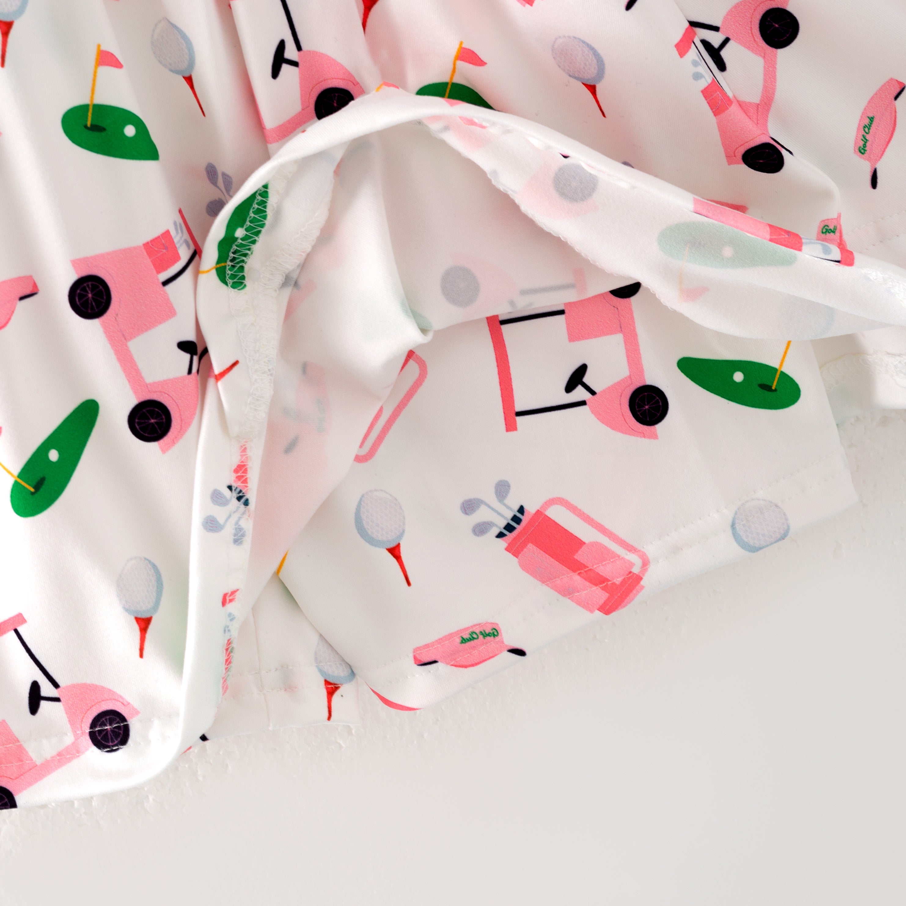 (Pre Order)Girls Spring and Summer Soft Ball&Golf Print Skort Set
