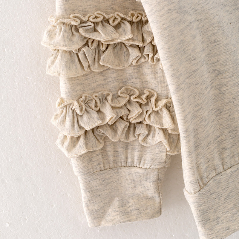 (In Stock Q10-4-2)Girls Fall Cattle Print Outfit Set